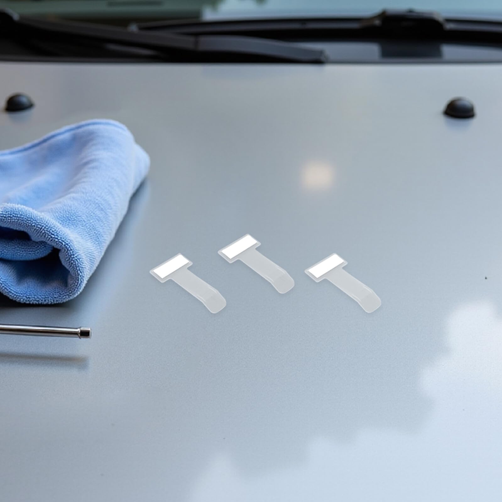 ELAYARD Porta Biglietti di Parcheggio per Parabrezza Auto 80 Pezzi Porta Etichette in Plastica Clip Facile da Fissare Contrassegno Temporaneo Trasparente per Auto e Suv