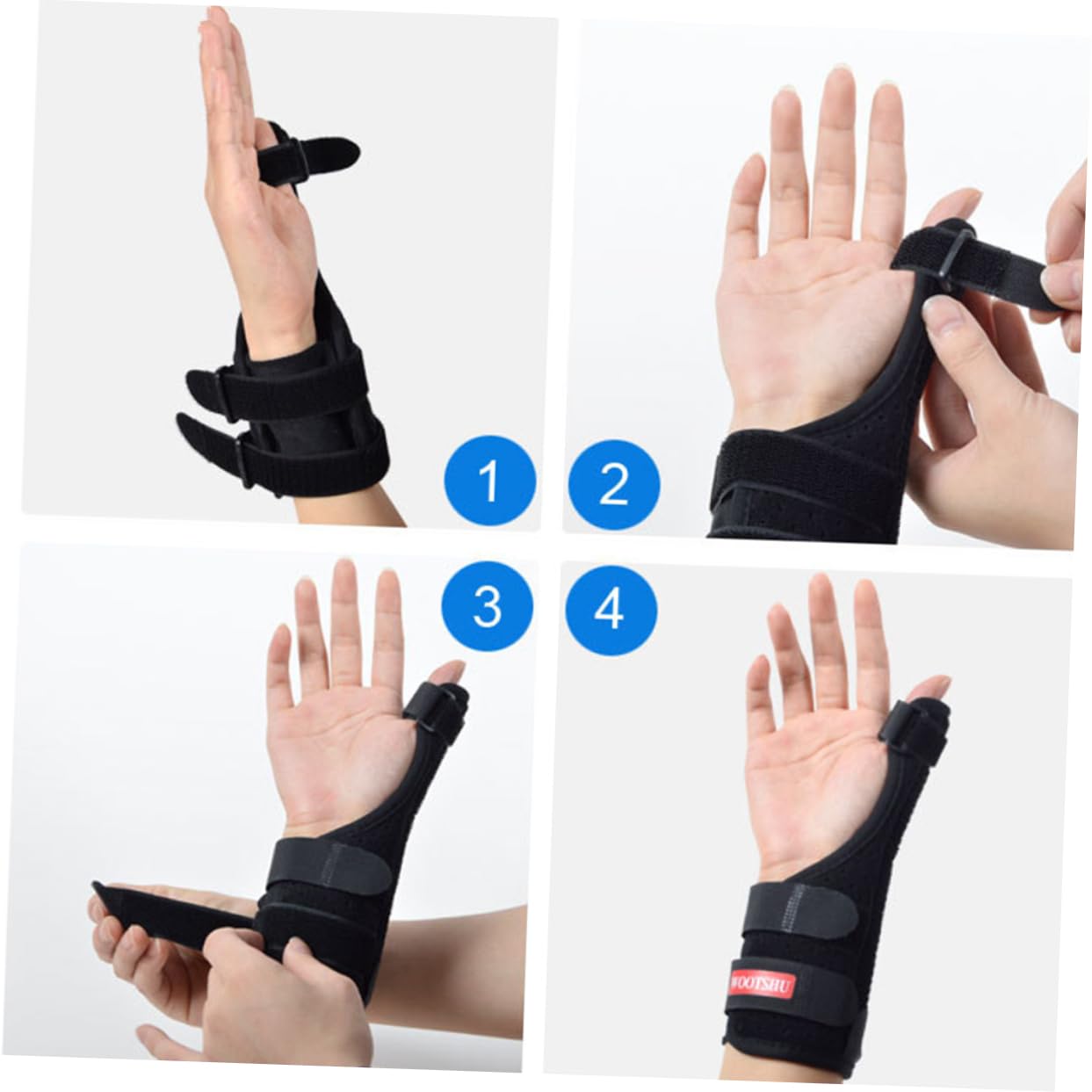 Gogogmee Elastic Polyester Wristband Thumb Brace Stabilizer Wrist Splint for Hand Support