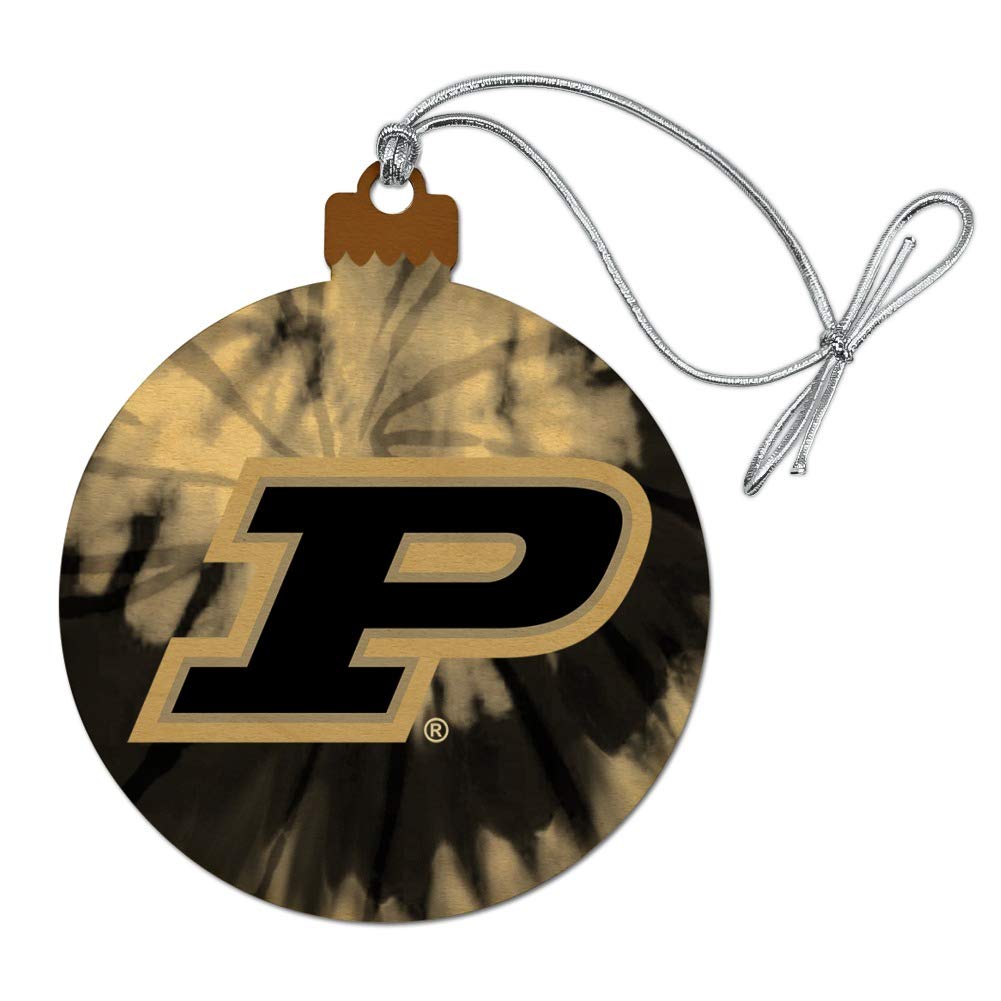 GRAPHICS & MORE Purdue University Tie Dye Wood Christmas Tree Holiday Ornament