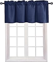 Vista 65 de JIUZHEN Cortinas de cenefa para ventana de cocina, cenefas para ventana de sala de estar/sótano, cortinas de ventana de baño, aislamiento térmico