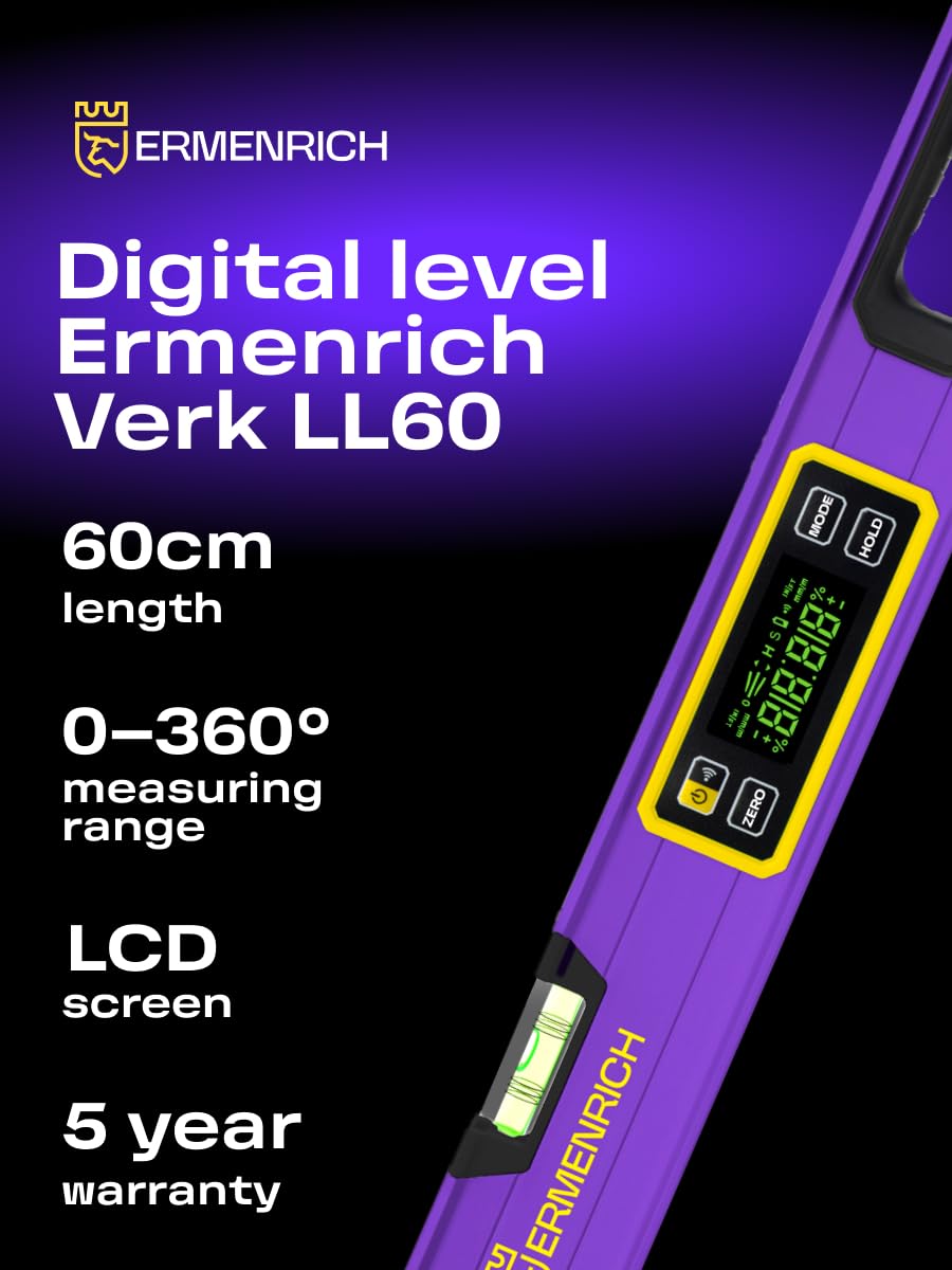 Verk LL60 Digitale Wasserwaage mit LCD Display Neigungsmesser