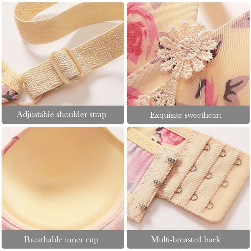 Amazon.co.jp: XDDDX アイスシルクフローラルブラジャーアンダーウェア