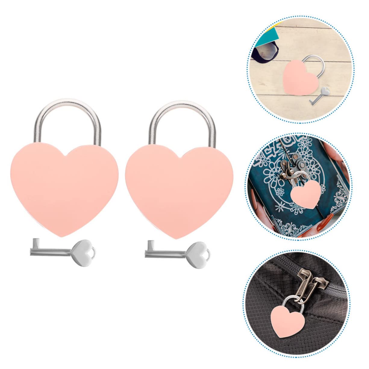 Gadpiparty 6sets Lucchetti Forma Di Cuore Per Valigie Lucchetti Decorativi Per e Sicurezza Per Tour e Regali Romantici Design Elegante e Compatto Per Viaggiare