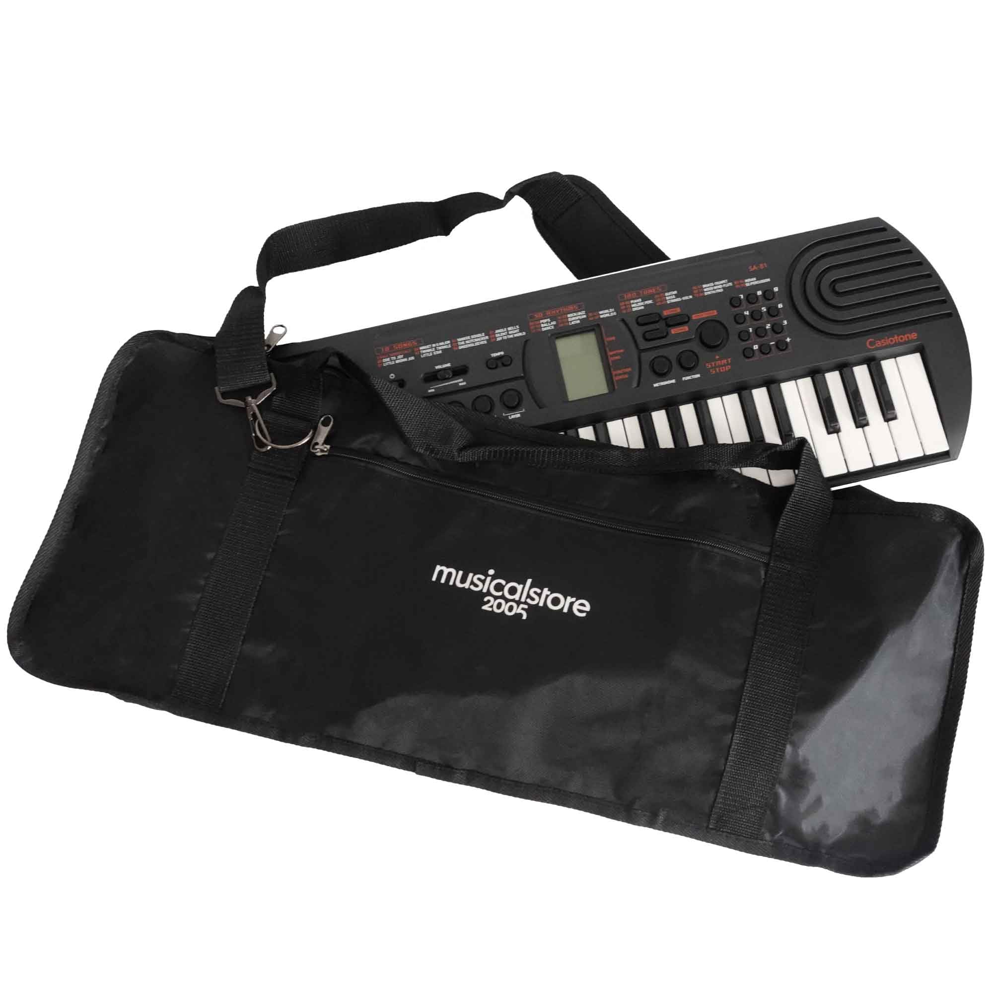 Tastiera scolastica SA-81 Nera per Scuola con Custodia Protettiva Versatile e Alimentatore Compatibile by MusicalStore2005