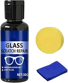 眼鏡用スクラッチ修復剤 - 30ml レンズクリーニング傷修復ローション - 眼鏡クリーニングとコーティングクリーム - 眼鏡、窓ガラス、フロントガラス、携帯電話の画面、時計、カメラの傷取りに対応