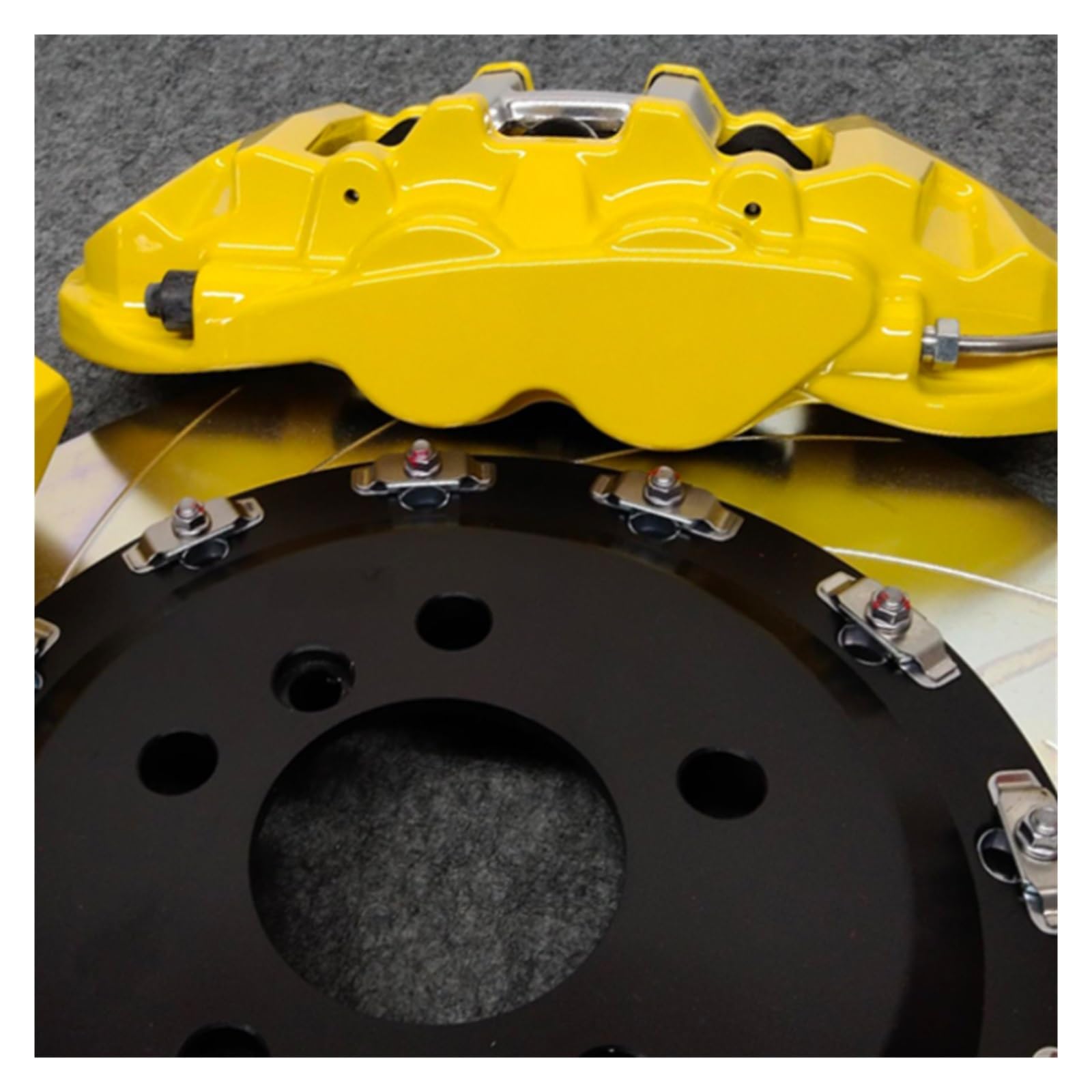 DOQUAMNEX Brake Caliper Factory Aluminum 6 Pot Big Caliper Kits with Handbrake Caliper A Full Set Fit for Focus mk3 Car Calipers(Double Caliper)