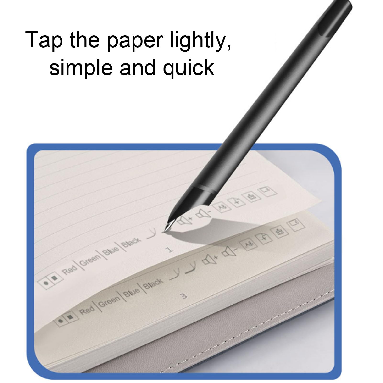 ASHATA Smart Notebook mit Fingerabdruckschloss und Smart Pen, Echtzeitsynchronisierung für Digitalisierung, KI -Sprachtranskription, Unterstützt Textübersetzung, für Notizen und Speichern