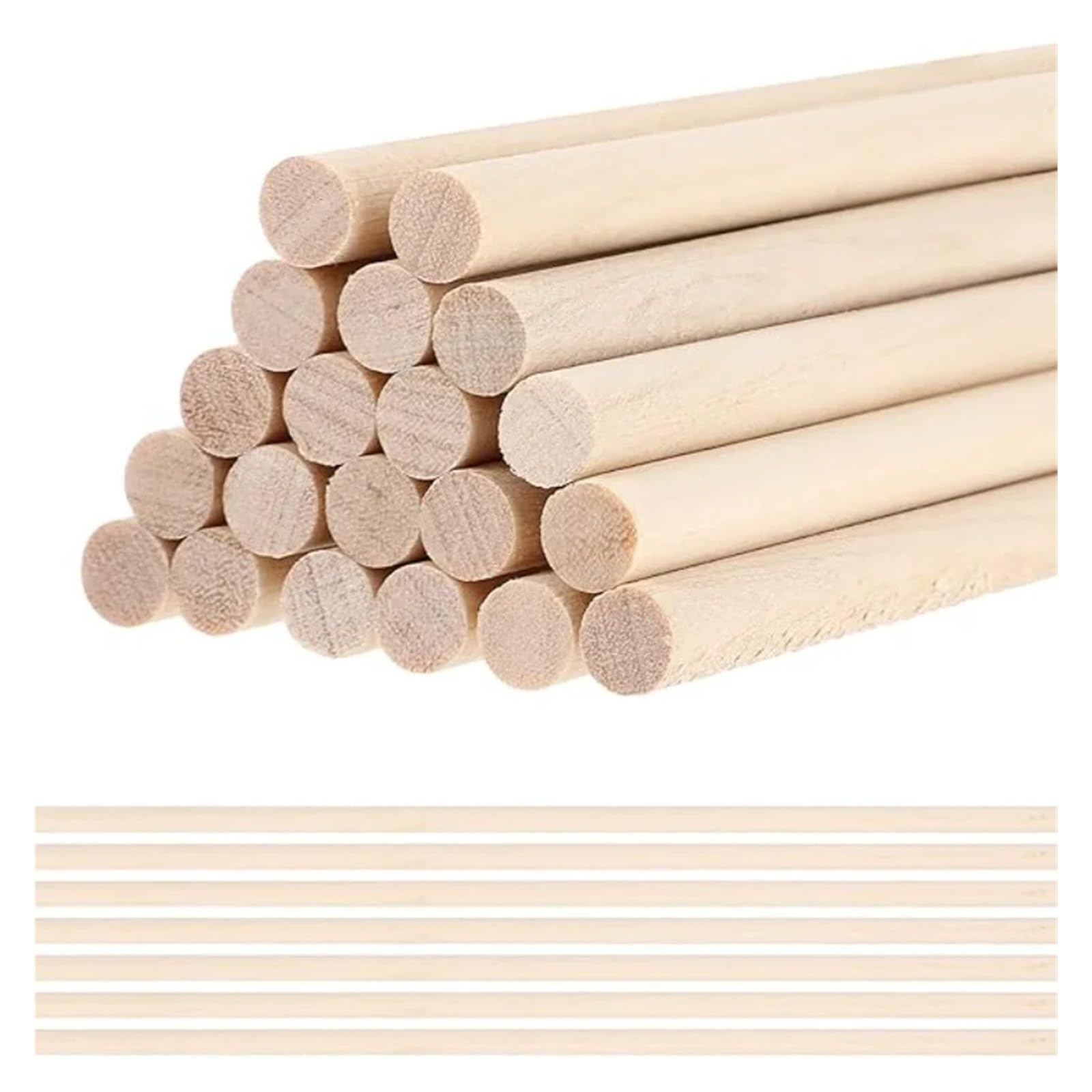 Tiges en Bois Lisses, bâtons de Bambou, Paquet 10 à 60, for la Construction modèles DIY