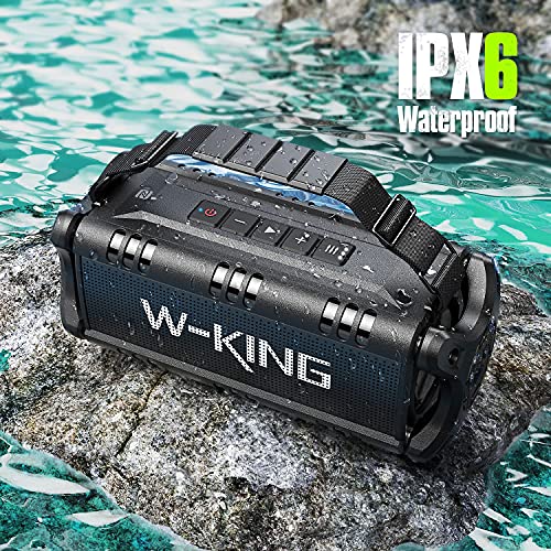 Bluetooth Speaker, W-KING 50W Powerful Bluetooth Speaker Loud with IPX6 Waterproof/Deep Bass, Large Outdoor Portable Speaker Wireless for Bluetooth 5.0 /As Power Bank/24H Playtime/TF-Card/AUX/NFC/EQ Bluetooth Speaker, W-KING 50W Powerful Bluetooth Speaker Loud with IPX6 Waterproof/Deep Bass, Large Outdoor Portable Speaker Wireless for Bluetooth 5.0 /As Power Bank/24H Playtime/TF-Card/AUX/NFC/EQ