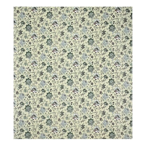 Image of Mafatlal Saanjh 144 TC Printed Cotton Bed Cover Double Bed 95x108 Inch | Air Circulation Weave | Soft Gentle Texture | Ethnic Look |Pillowcase Included | Pistachio Shell Refreshing Tone