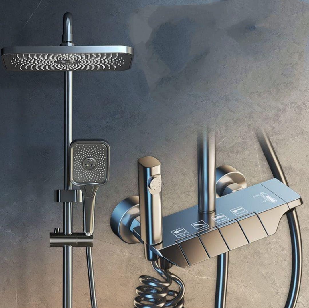 NextGen thermostat 4 function shower set,piano switch shower set, rainfall shower set,waterfall shower set, bathroom mixture (B0B8W9MVGT) Amazon Price History, Amazon Price Tracker