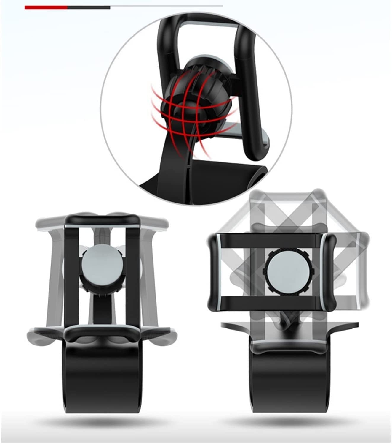 Smartfon Uchwyt Do Samochodu Uniwersalny uchwyt samochodowy na deskę rozdzielczą Łatwy montaż na klips Stojak na wyświetlacz Wspornik uchwytu samochodowego Wspornik Nawigacyjny (Color : A Black)