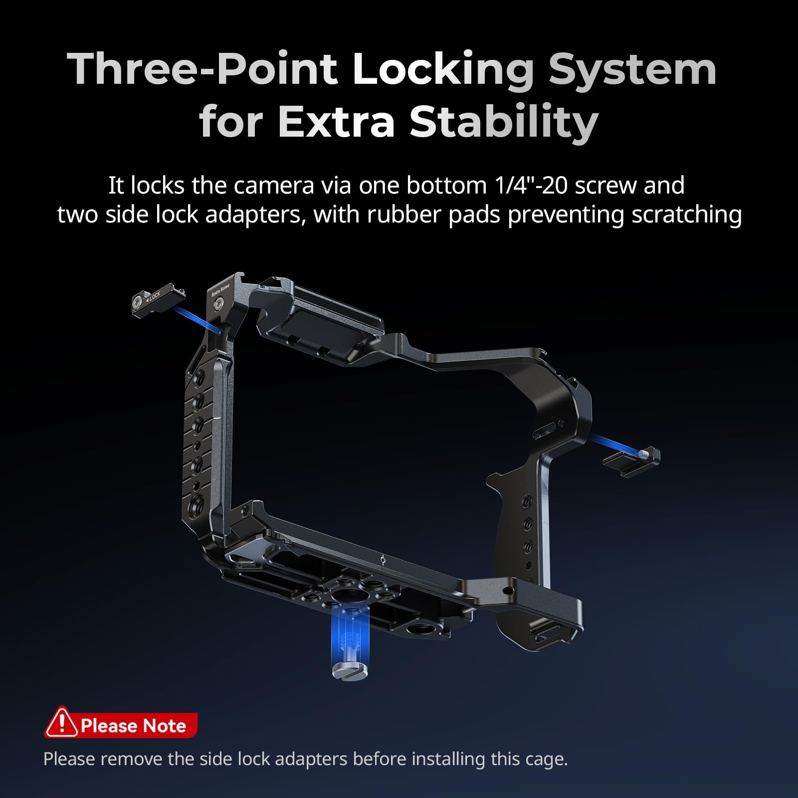 SMALLRIG S1R II Cage für Panasonic LUMIX S1 II S1 IIE S1R II S5 II S5 IIX G9 II mit Arca Schnellwechselplatte 1/4-20 3/8-16 Gewindebohrungen 4902