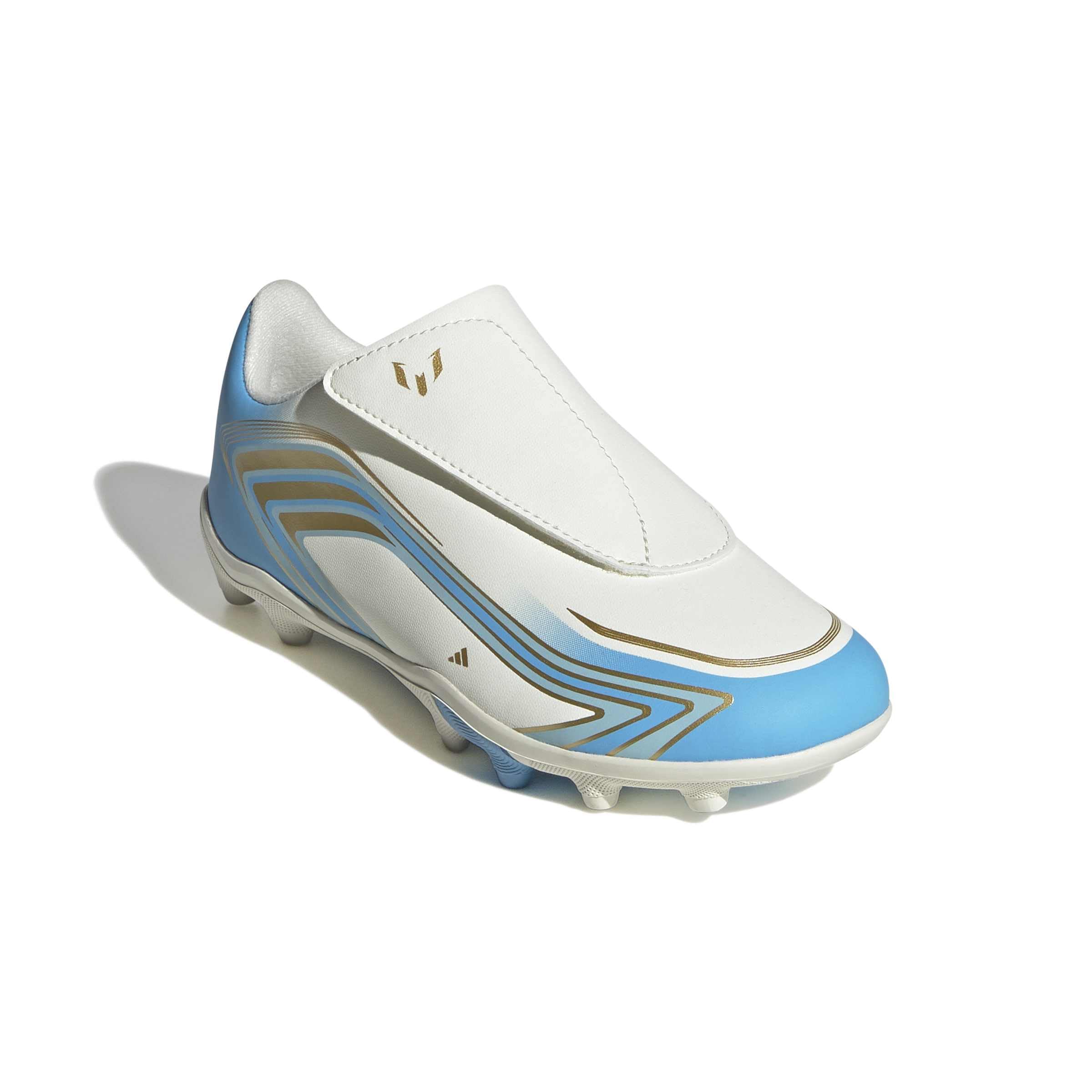 adidas Unisex-Kinder F50 Messi Club Fußballschuhe mit Klettverschluss, Fester Boden/Multi Ground