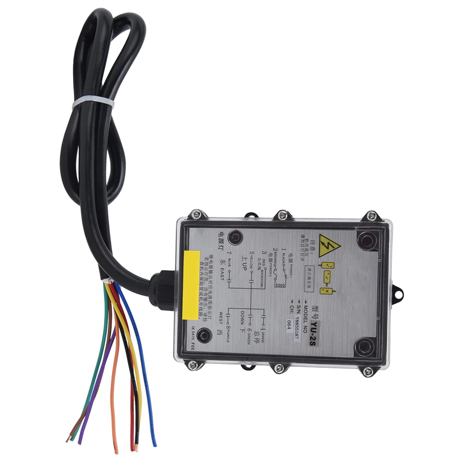 Telecomando Industriale Radio AC 220V Pulsante di Arresto di Avvio 2 Chiave di Sollevamento Wireless Guscio 800MHz IP68 Telecomando Industriale Distanza di Controllo 100 Metri