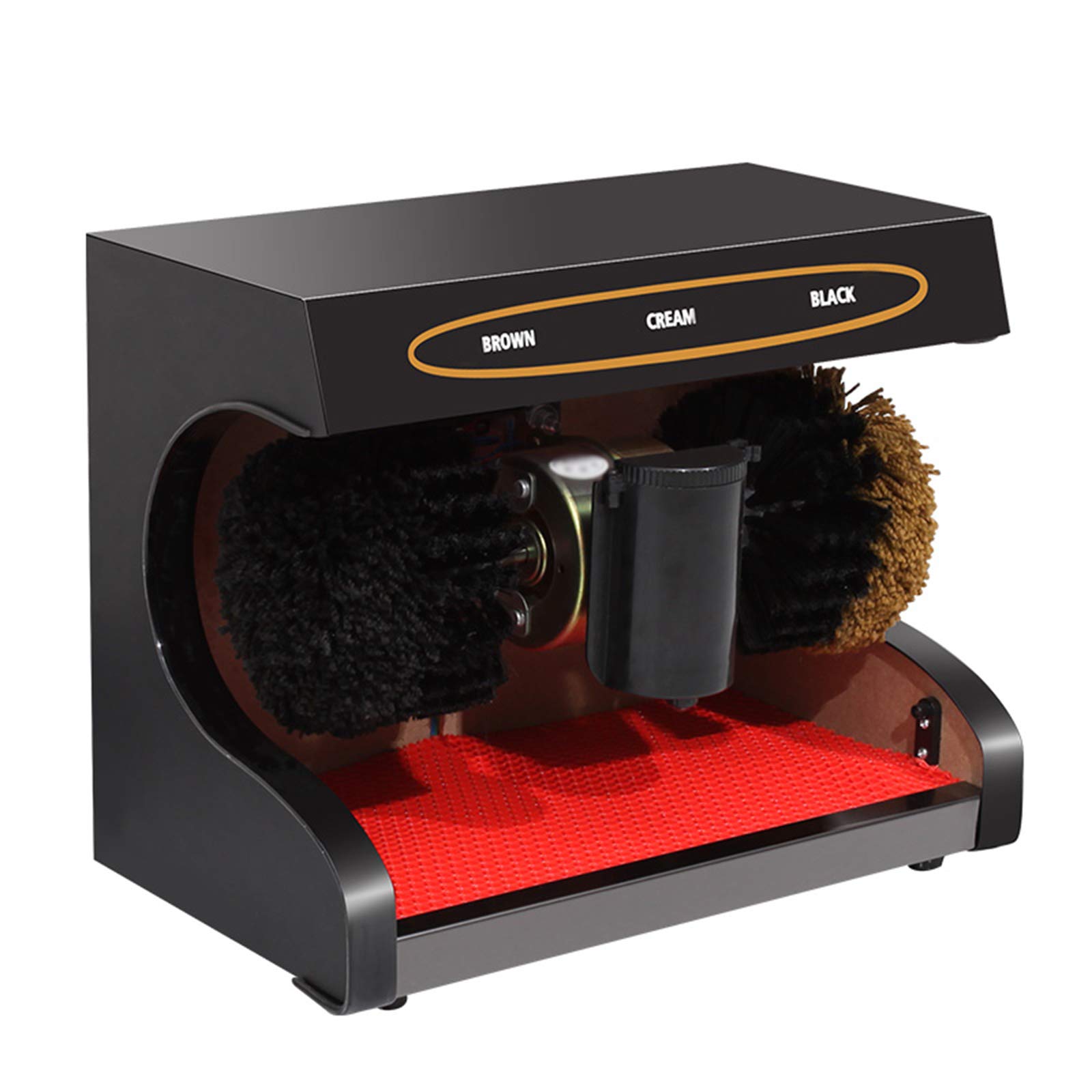 limpiabotas eléctrico, Máquina automática de Limpieza de Zapatos, eléctrica con Cepillo for Zapatos, inducción automática, Adecuada for Uso doméstico o público,(Black)