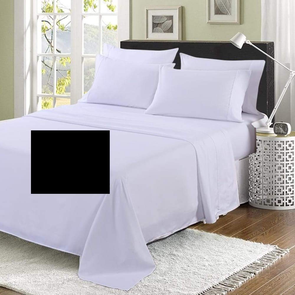 Bedtime Comforts Ltd Black Emperor Flat Sheet (120" X 112") Over 20 Colours 300 Thread Count (Black)