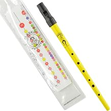 Clarke Sweetone Tinwhistle in D - YELLOW - with Clear Protective Pouch - a Traditional Irish/Celtic Penny Whistle