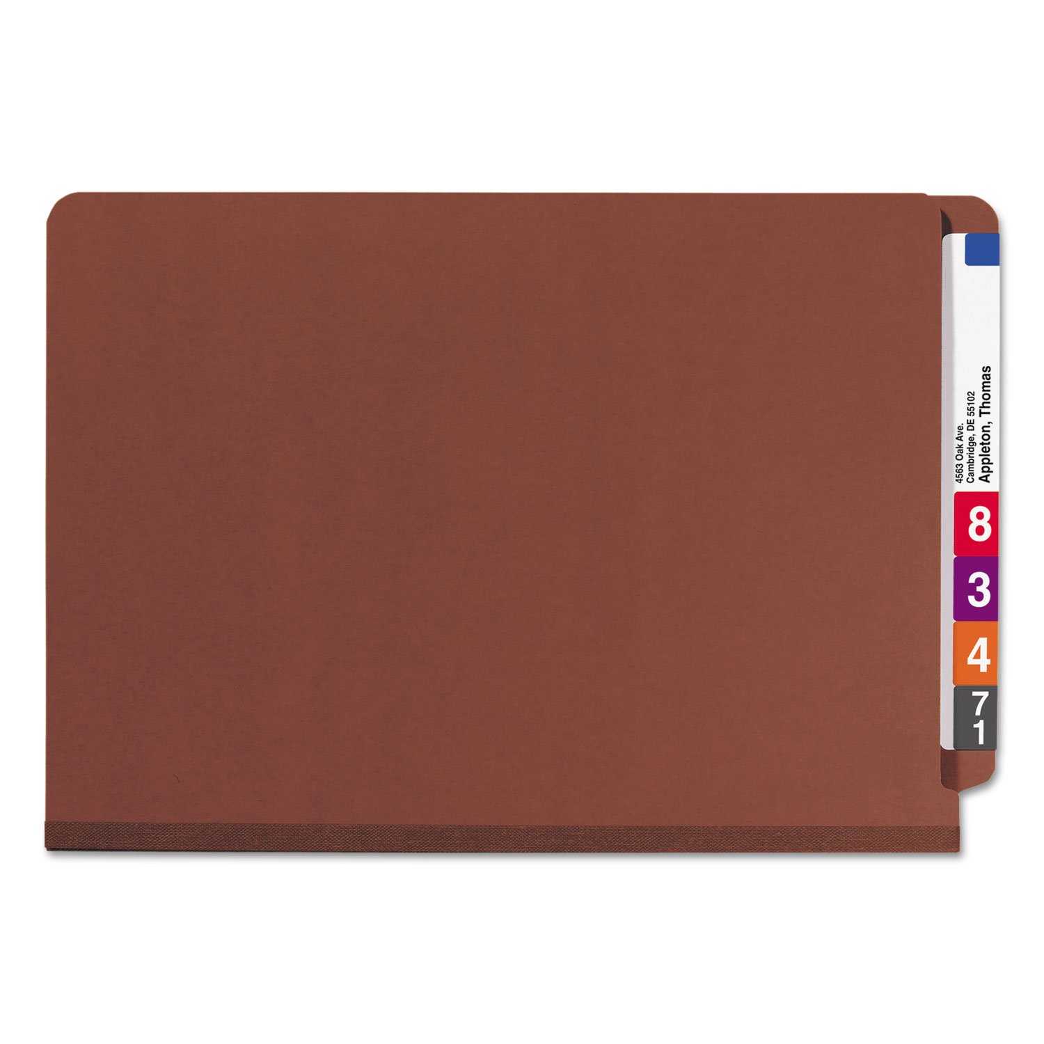 Smead Cartella portadocumenti in cartone pressato, 100% riciclata con chiusure SafeSHIELD, 2 divisori, espansione 5,1 cm, dimensioni legali, rosso, 10 per scatola (29860)