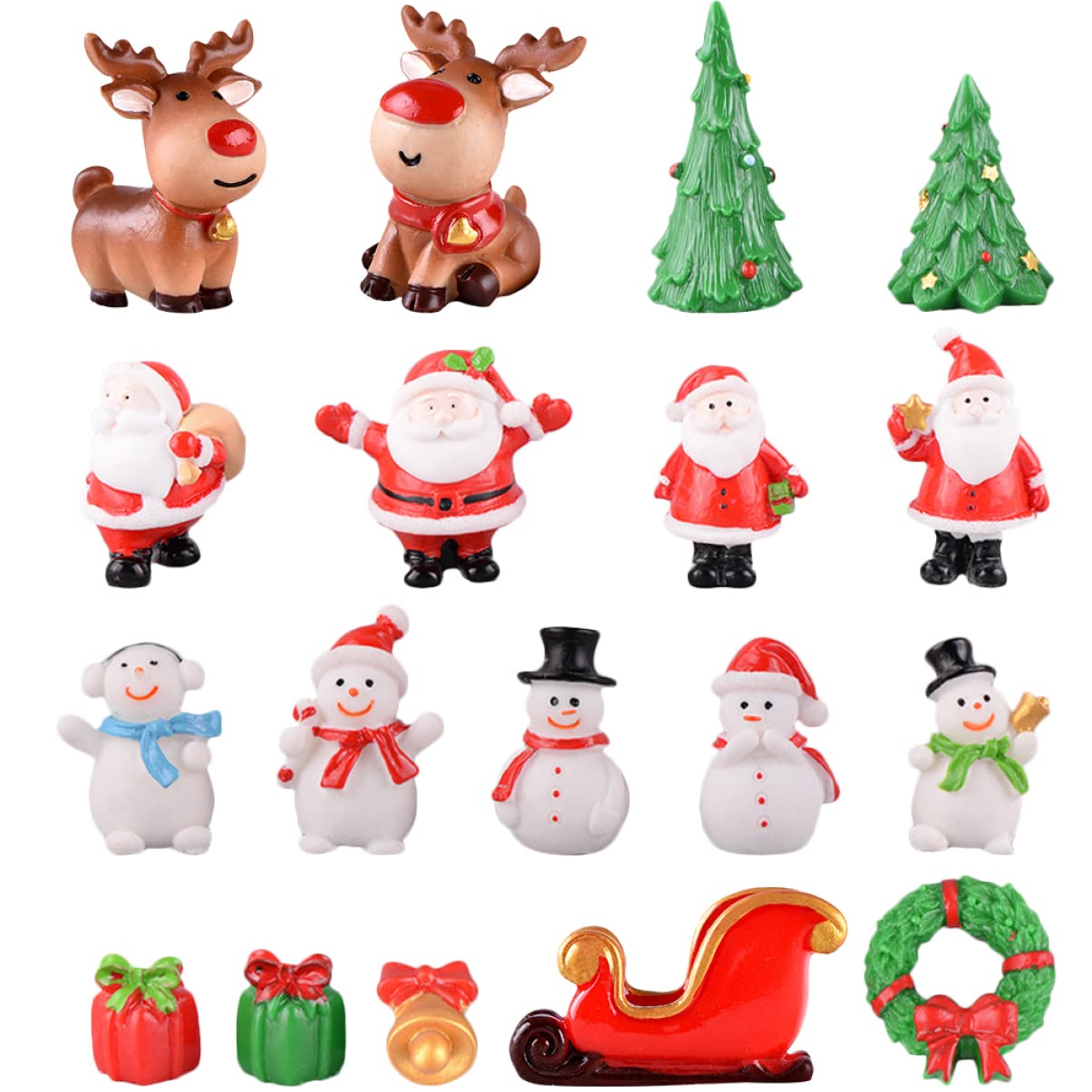 PRETYZOOM 3 Juegos Mini estatuilla de muñeco de Nieve navideños Christmas Xmas estatuilla de Navidad Encantador muñeco de Nieve en Miniatura Mini Manualidades navideñas Resina