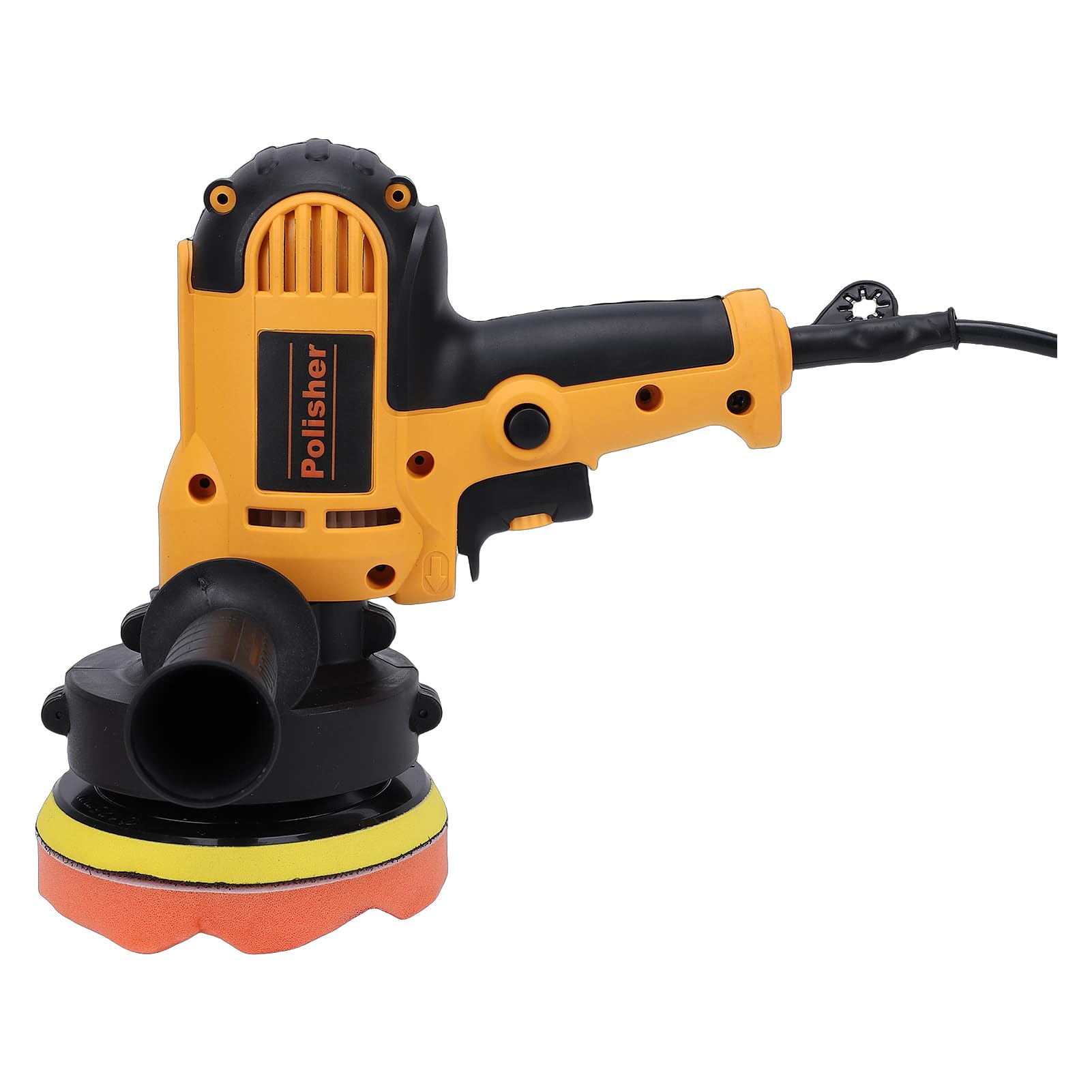 ViaGasaFamido Kit Lucidatrice Ceratrice per Auto, 700 W, 5 Pollici, velocità Variabile 600-3700 Giri/min, con 2 Tamponi in Spugna Piatta, 2 Tamponi in Spugna Ondulata, 4 Ruote in Lana per
