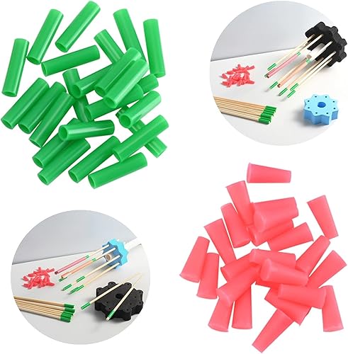 Inkjoy - 24 fundas antiadherentes y 24 tapones de goma de silicona para accesorios de lápiz epoxi, tapas de fabricación de herramientas para