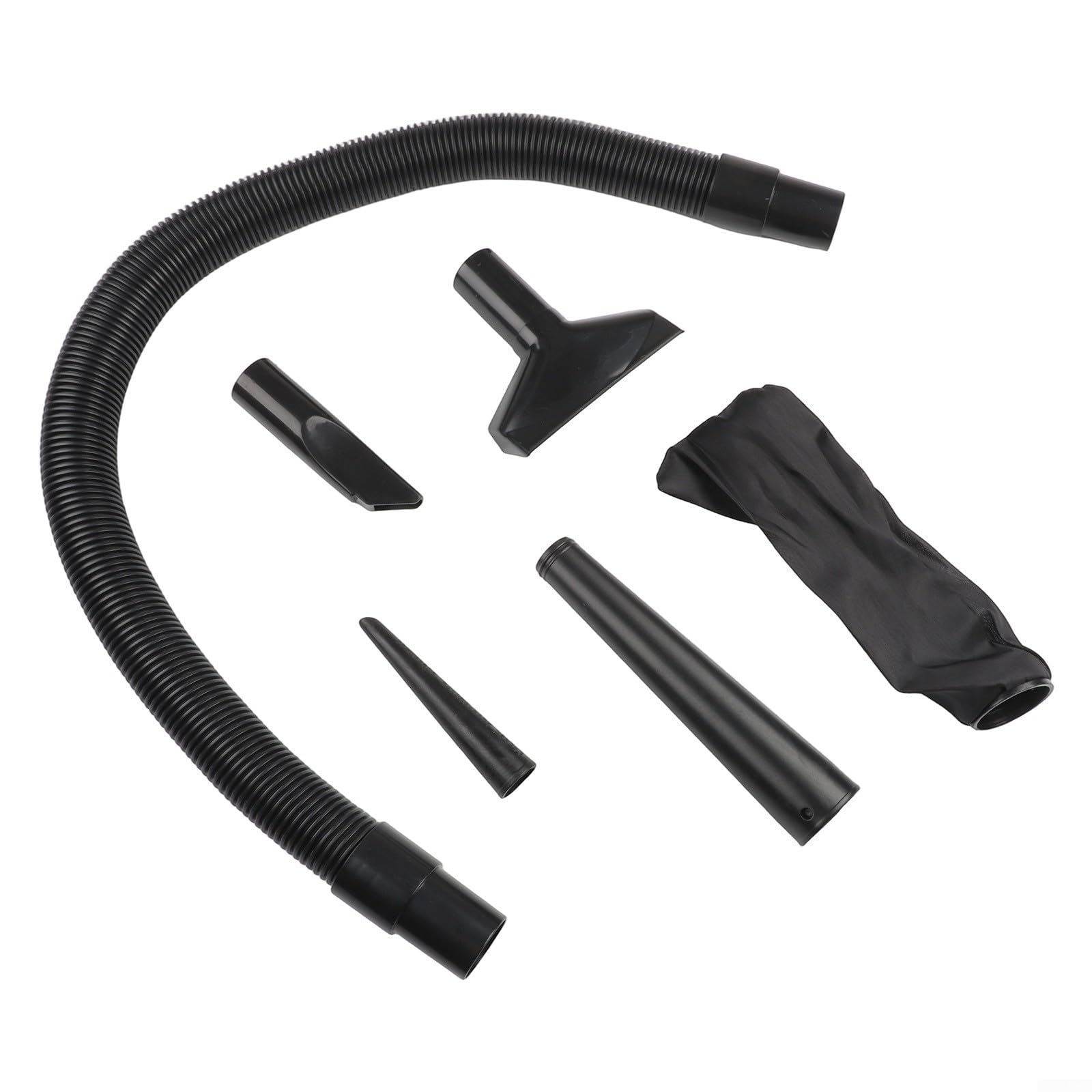 Kit de manguera de soplador negro con accesorios para limpieza de patio