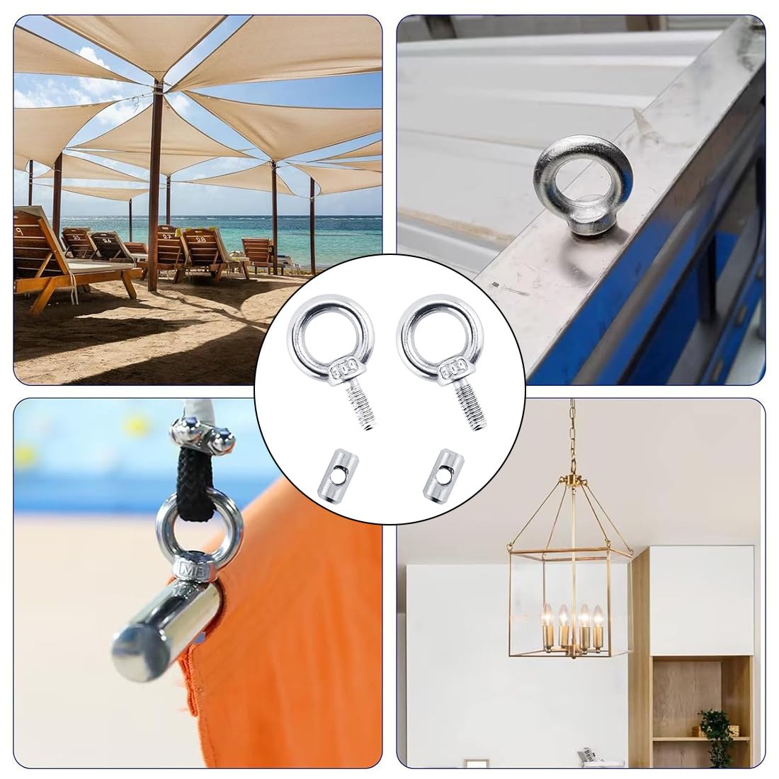 BougeRV Lot De 2 Sangles De Traction Pour Auvent De Véhicule Récréatif, 2,9 M (300 Cm) – Pièces