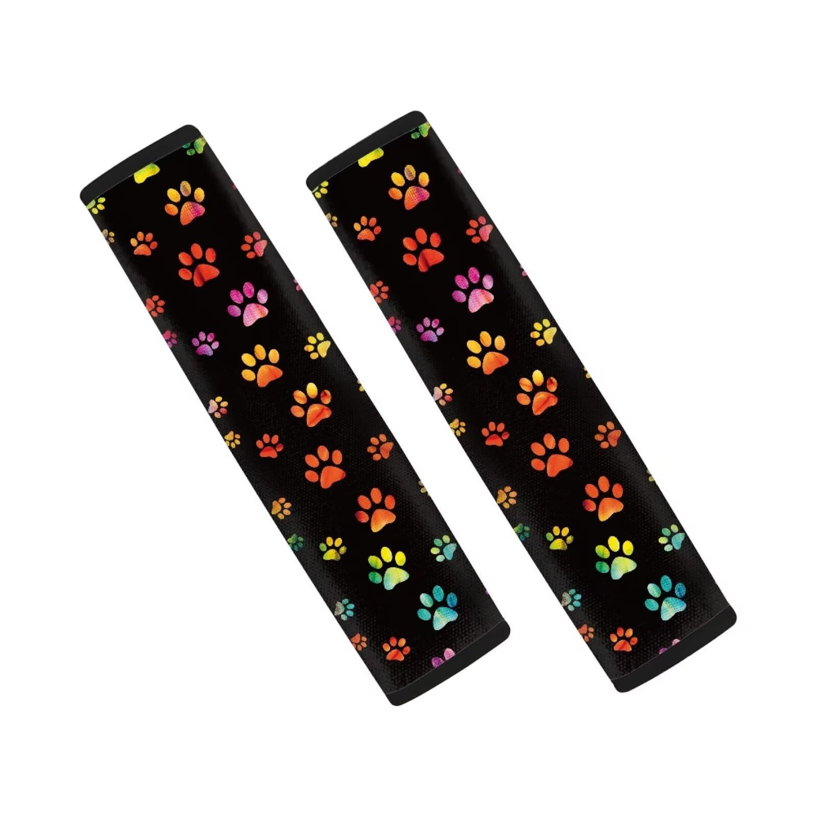 Dreaweet Cute Seatbelt Covers for Women Kids Tie Dye Paw Print Seat Belt Covers Auto Accessories Interior Soft Comfortable Car Seat Belt Cushion