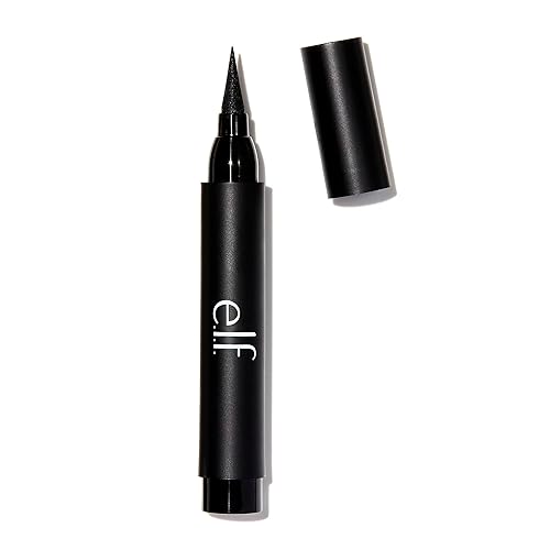 e.l.f. Cosmetics Studio Intense Ink Delineador de ojos en negro más negro, 0.09 oz, lápiz