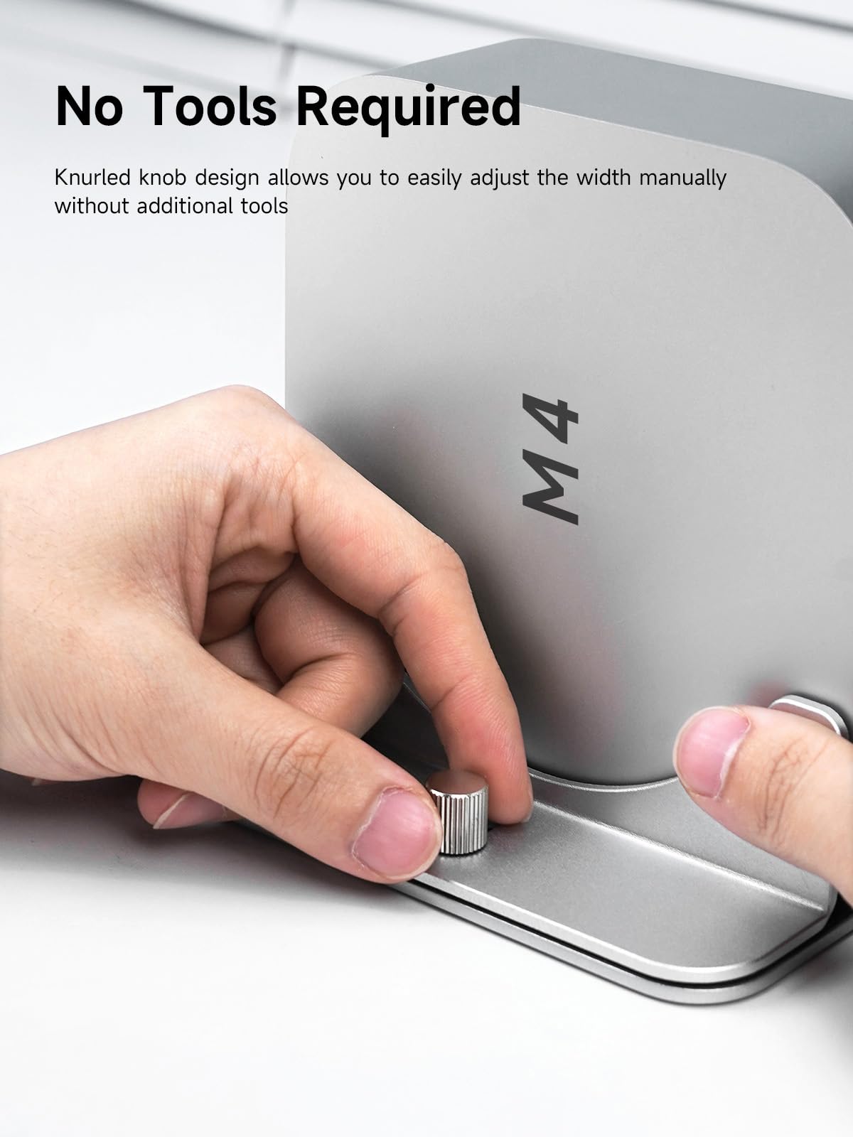 Hagibis Pionowy Stojak do Mac Mini M4, Aluminiowy Stop, Podstawka na Laptopa, Antypoślizgowy Uchwyt Komputerowy, Stojak na Biurko Kompatybilny z M4 Chip Mac Mini Pro