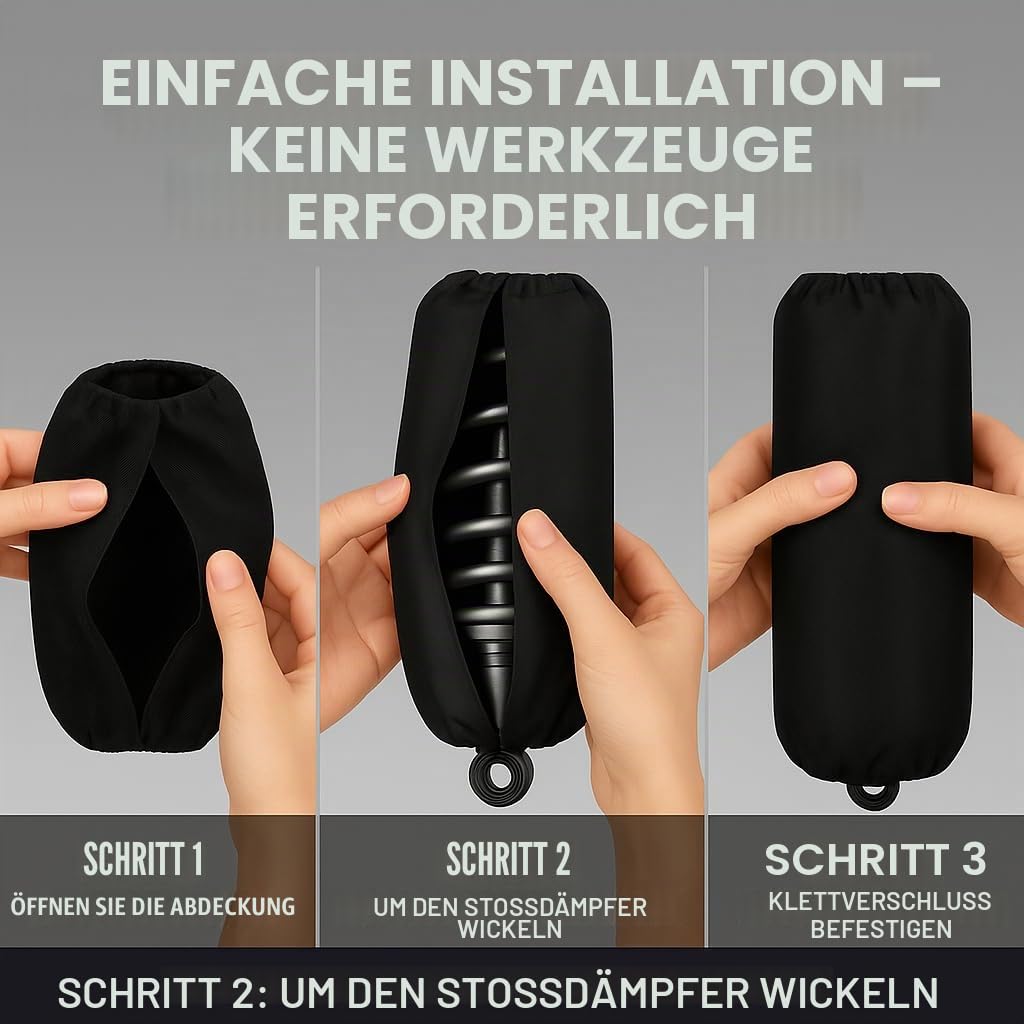 Generic Set mit 4 Stoßdämpferabdeckungen für CFMOTO CF MOTO CFORCE (rot