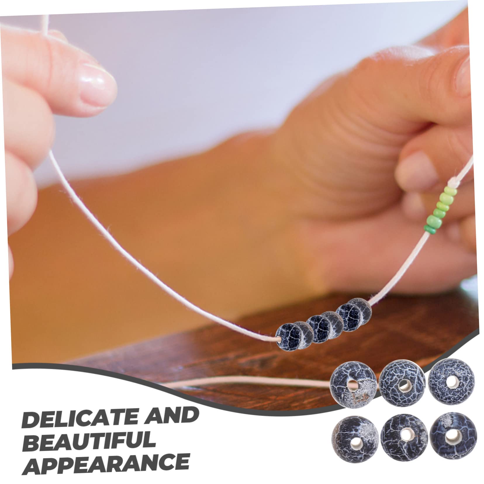 Operitacx 5pezzi Perline Di Agata Opaca Per Creazioni Fai Da Te Per Bigiotteria e Decorazioni Artigianali Perline Rotonde Per Collane e Bracciali