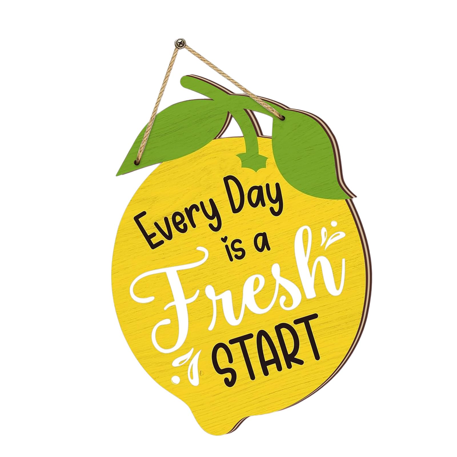 Handcrafted Lemon Themed Wood Sign with Uplifting Saying Spiritual Wall Art Hanging Plaques for Home Bedroom Decoration Farmhouse Wall Hanging Decors