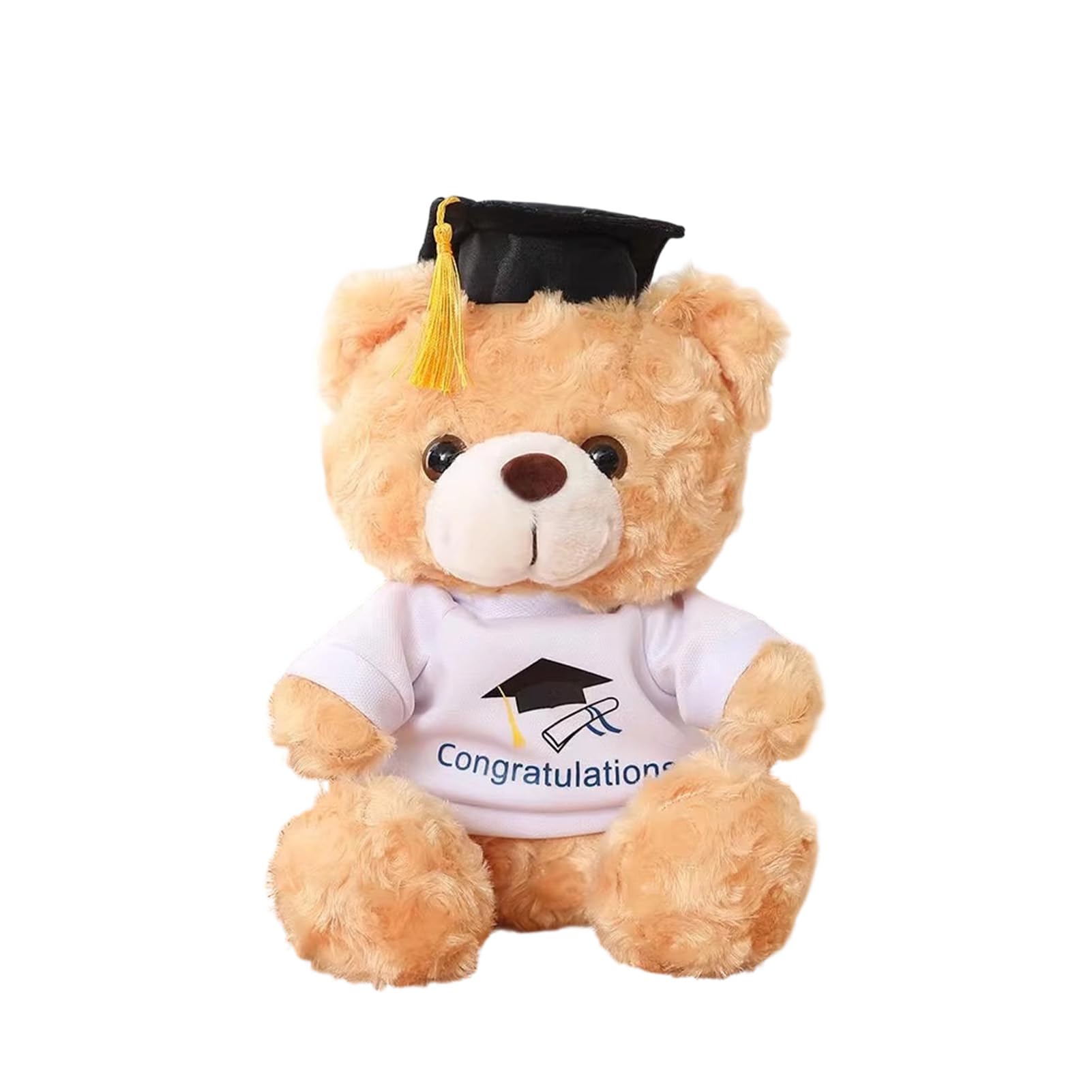 SERTAS Graduation Teddy Bear Gift for University & School Leavers, Soft Plush Keepsake with Graduation Hat, Multi-Colour (23CM Light Brown A)