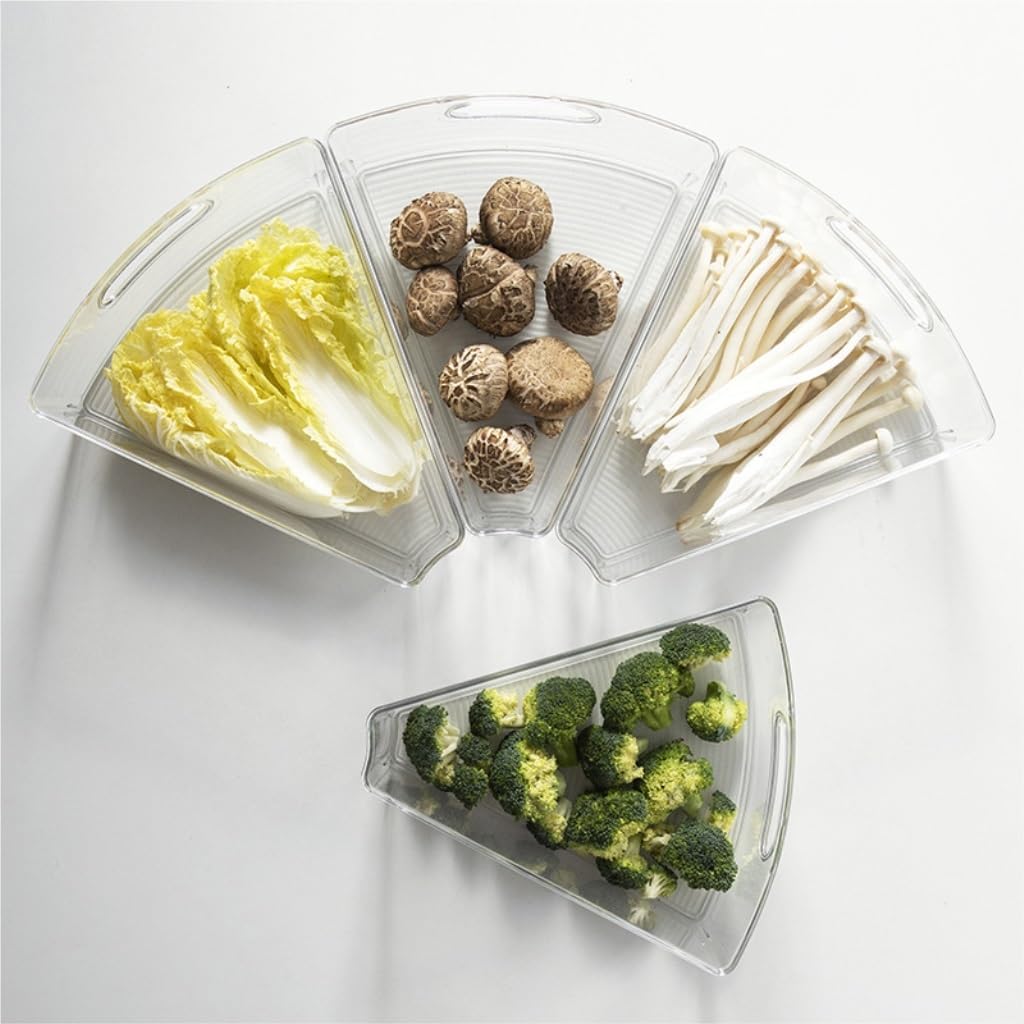 Recipientes para Alimentos Caja de mantenimiento fresco for refrigerador sin cubierta, caja de almacenamiento con compartimentos for mantenimiento fresco de frutas y verduras congeladas para Refrigera