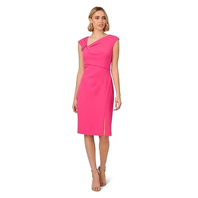 Adrianna Papell Knit Crepe Short Dress Women