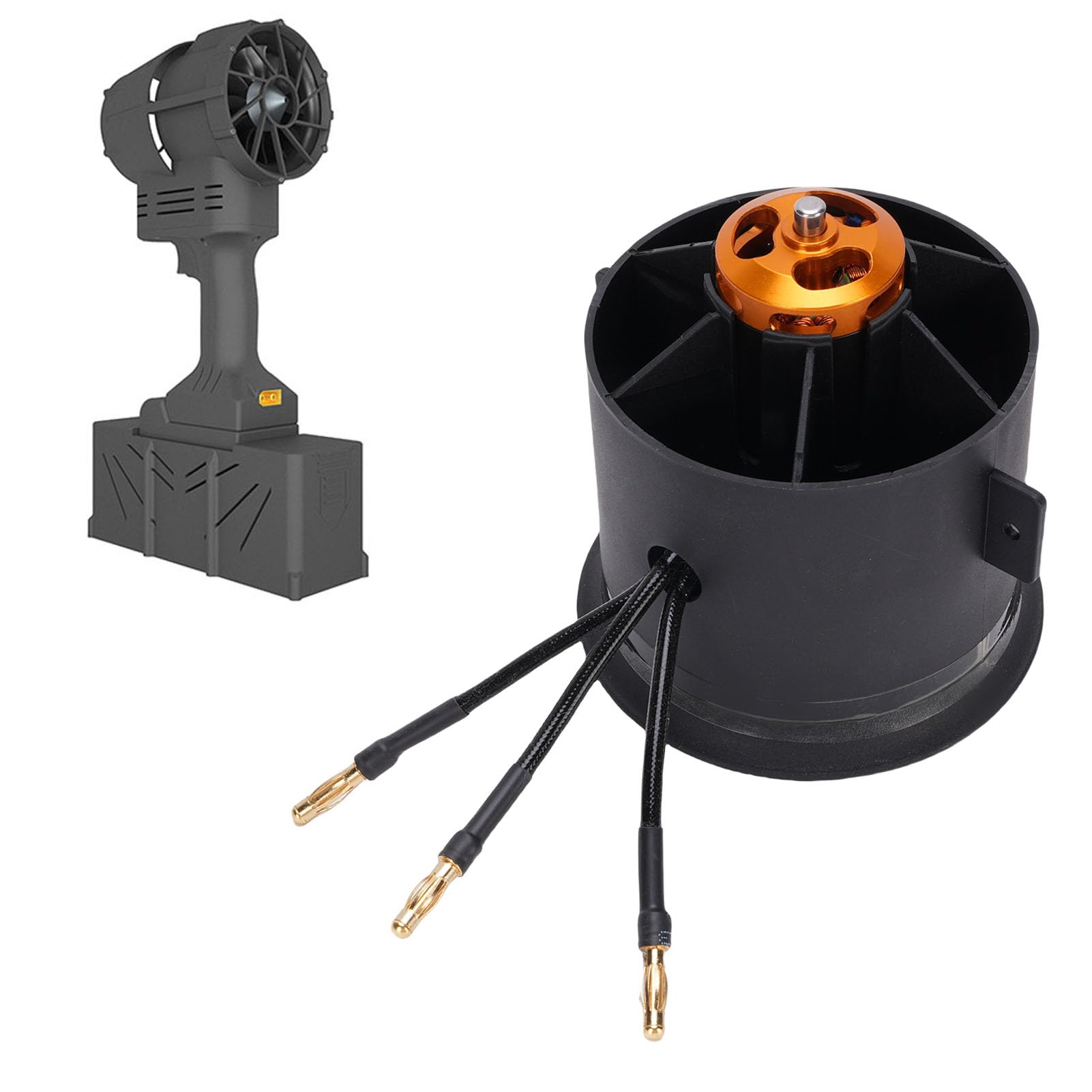 70-mm-EDF-Kanalventilator mit 12 Flügeln, 2200 kV, bürstenloser Motor, ESC-Schalter, Turbogebläse-Gebläse-Kit für Computerkühlung, Drohnen-Stromversorgungssystem-Modifikationen,
