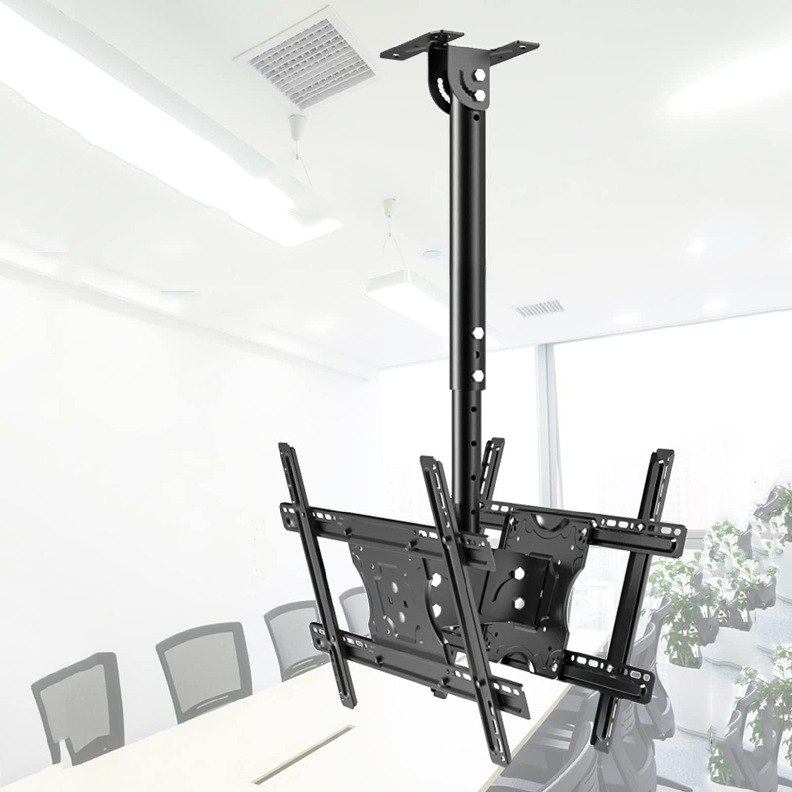 CGCSYZ Tilt Swivel Ceiling TV Mount, Tilt Telescopic Ceiling TV Mount Bracket, Fits 32-75 Inch TVs, Mount On Ceilings, Max VESA 600x400mm TV Bracket