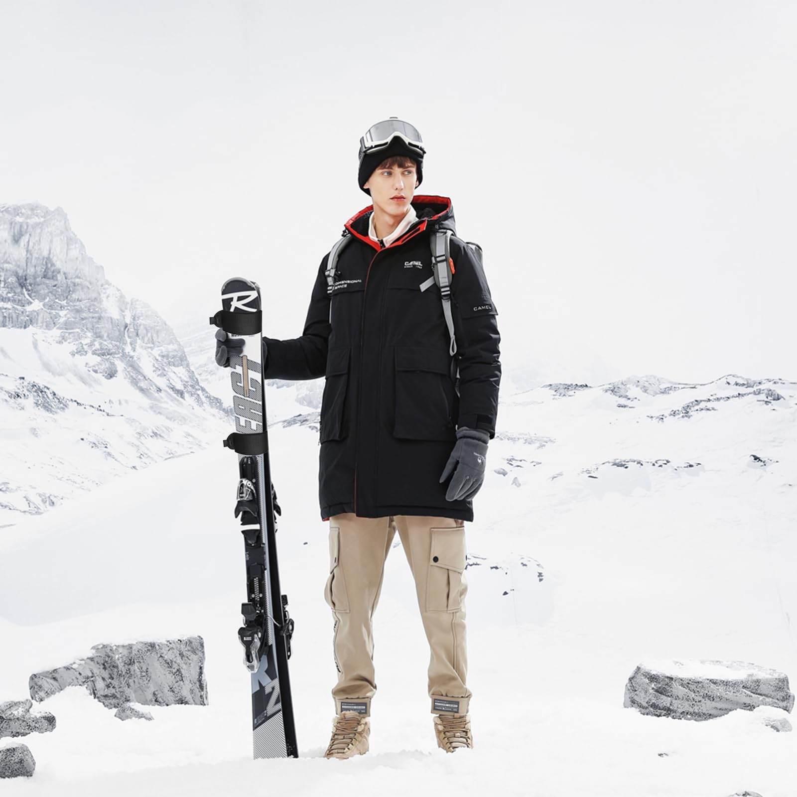 8 Pezzi Cinghie da Sci, Fascette per Sci Regolabile, Ski Straps, Cinghie per sci in EVA, per Tavole Bastoncini Sci Sport Invernali