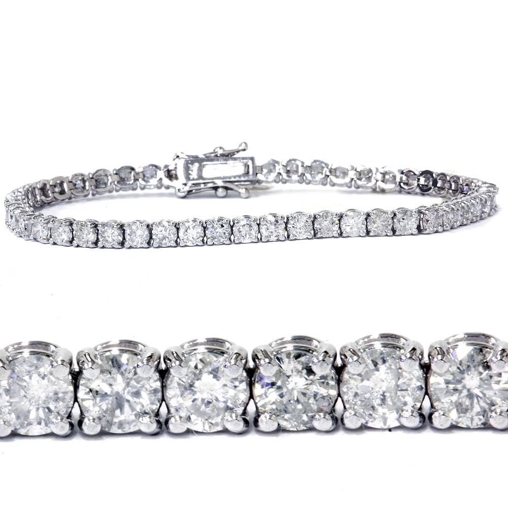 P3 POMPEII3Pompeii3 Inc. 7.00CT Diamond Tennis Bracelet 14K White Gold