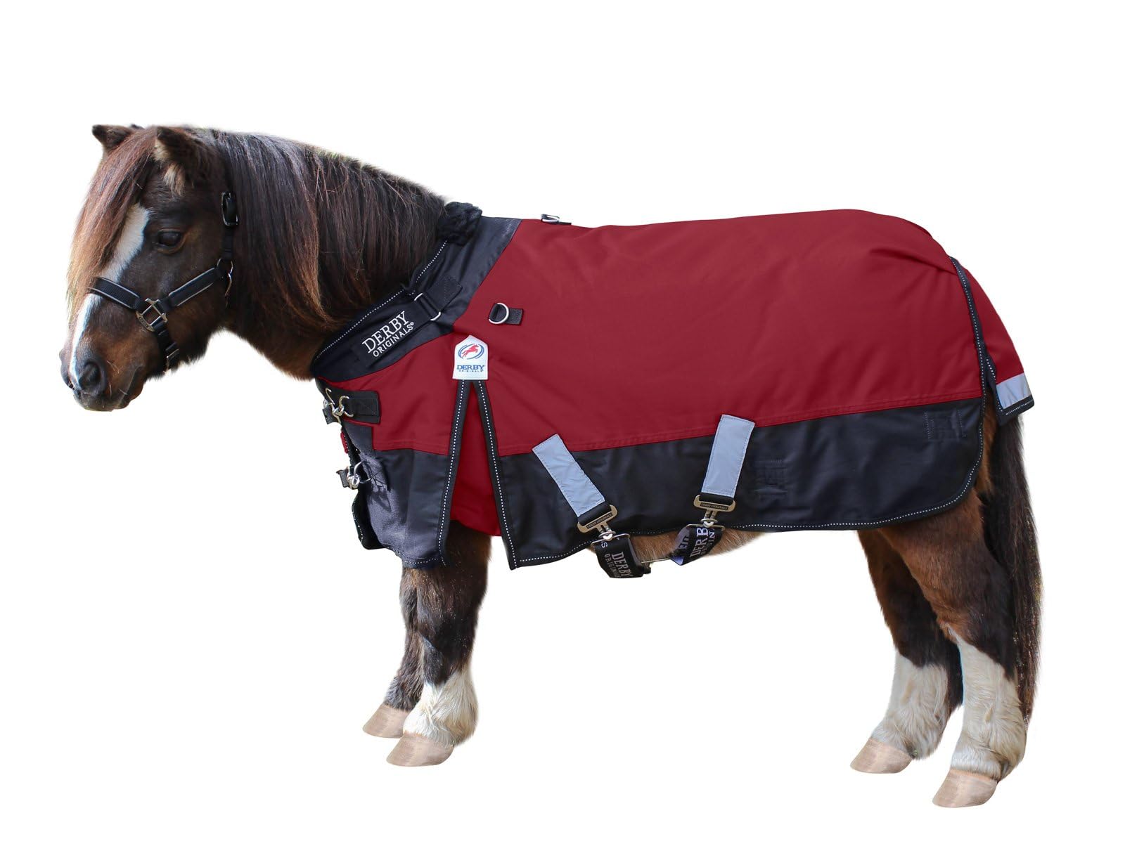 Derby Originals Nordic Tough 600D Ripstop impermeabile riflettente invernale mini coperta per cavallo e pony, 200 g, peso medio (blu reale, 38)