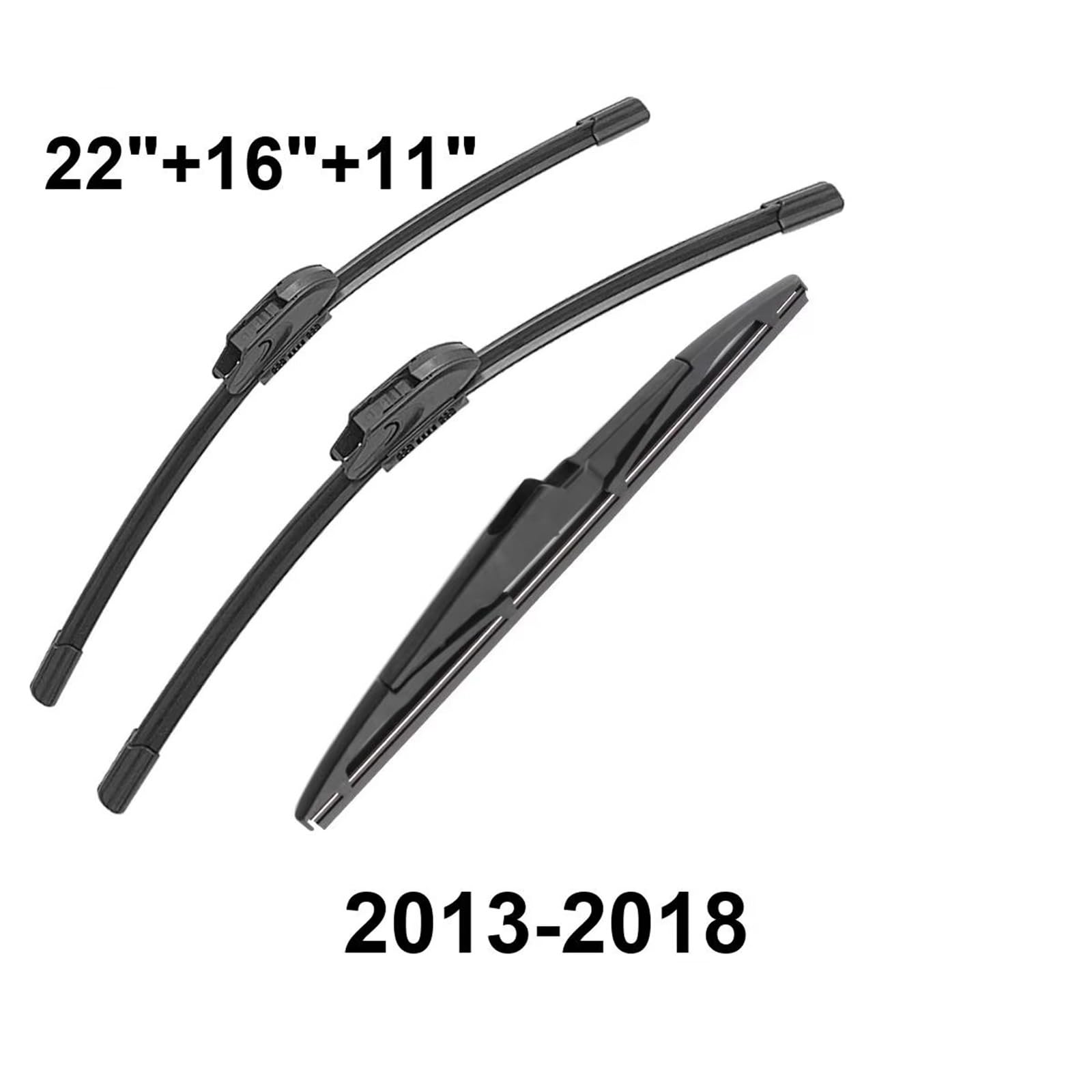 Limpiaparabrisas Escobillas Limpiaparabrisas Delanteras Y Traseras Para Hyundai I10 MK2 2013 2014 2015 2016 2017 2018(6 Piece)