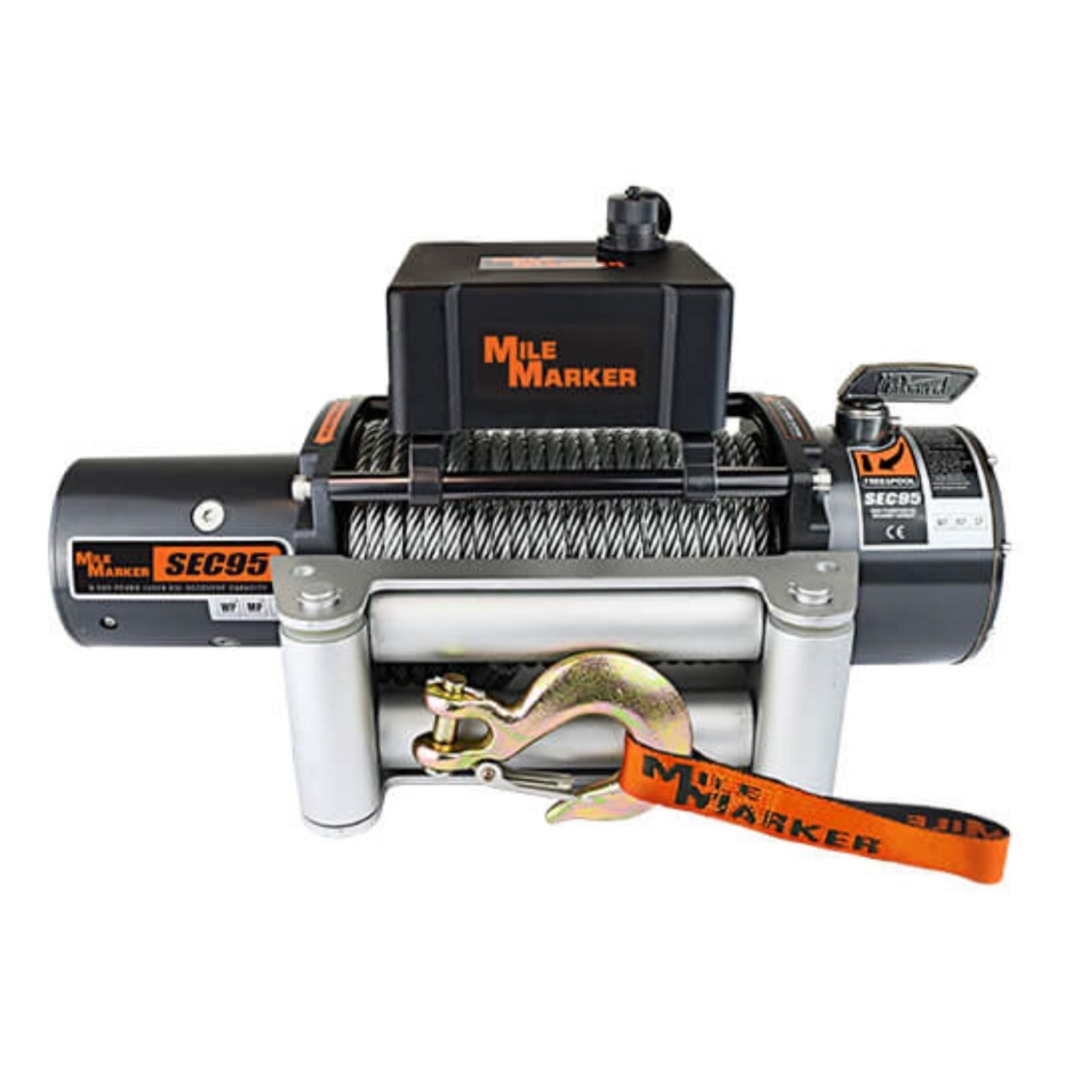 Mile Marker 76-50246BW Winch SEC 95 | 38 x 100 Steel Cable | 9500 lb Pulling Capacity | Reliable Off-Road Performance | 4.9 HP Series Wound Motor product thumbnail 2