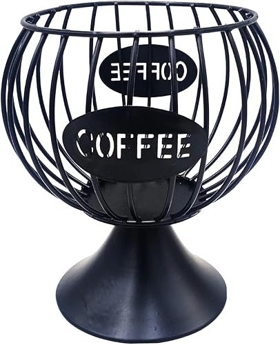 Soporte para cápsulas de café, organizador de cápsulas de café de alambre de metal de gran capacidad, soporte para cápsulas de café expreso, cuenco