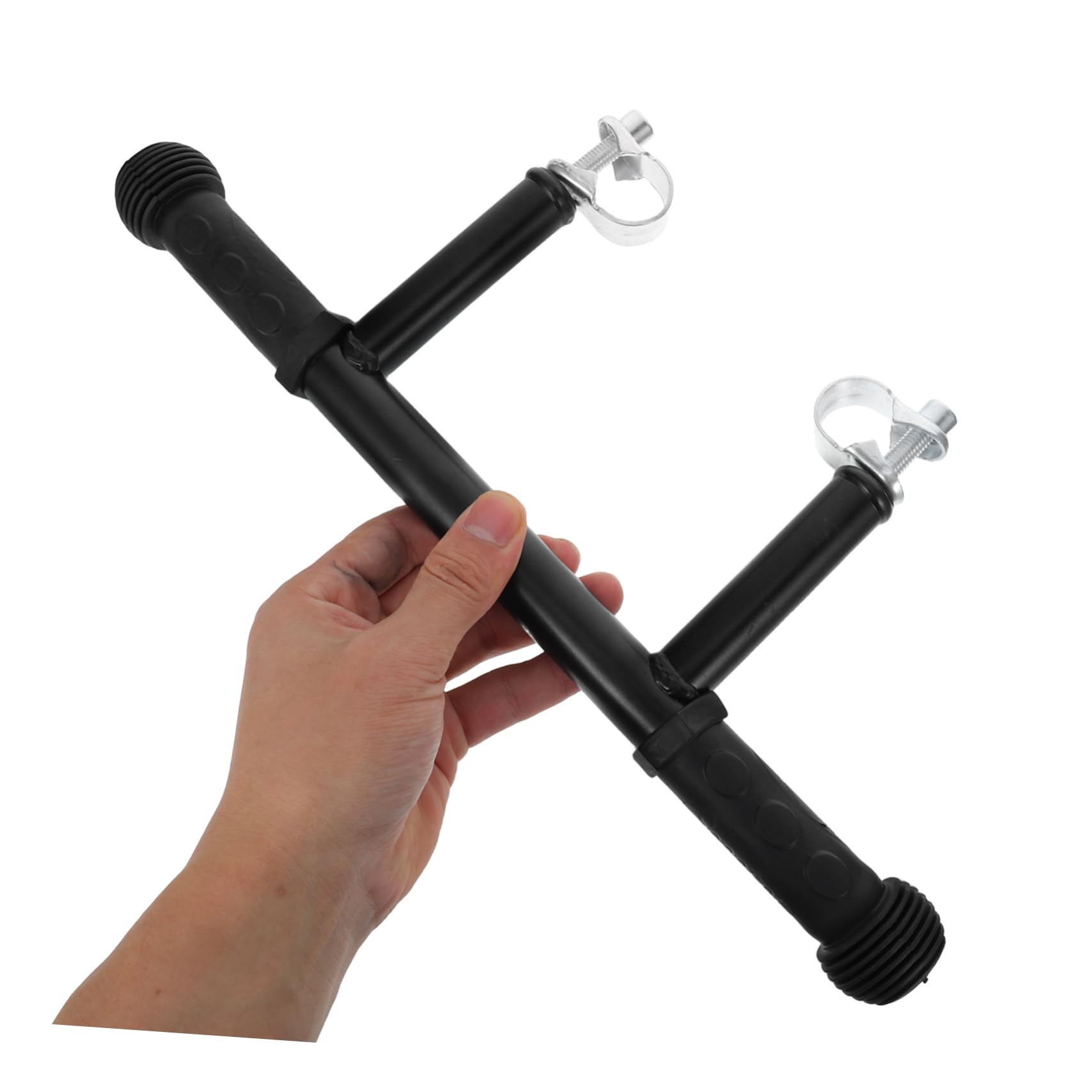Estensore Maniglia Passeggino in Acciaio Inox Nero | Compatibile Carrozzina e Stroller, Uso Quotidiano e Uscite in Famiglia, Design Moderno
