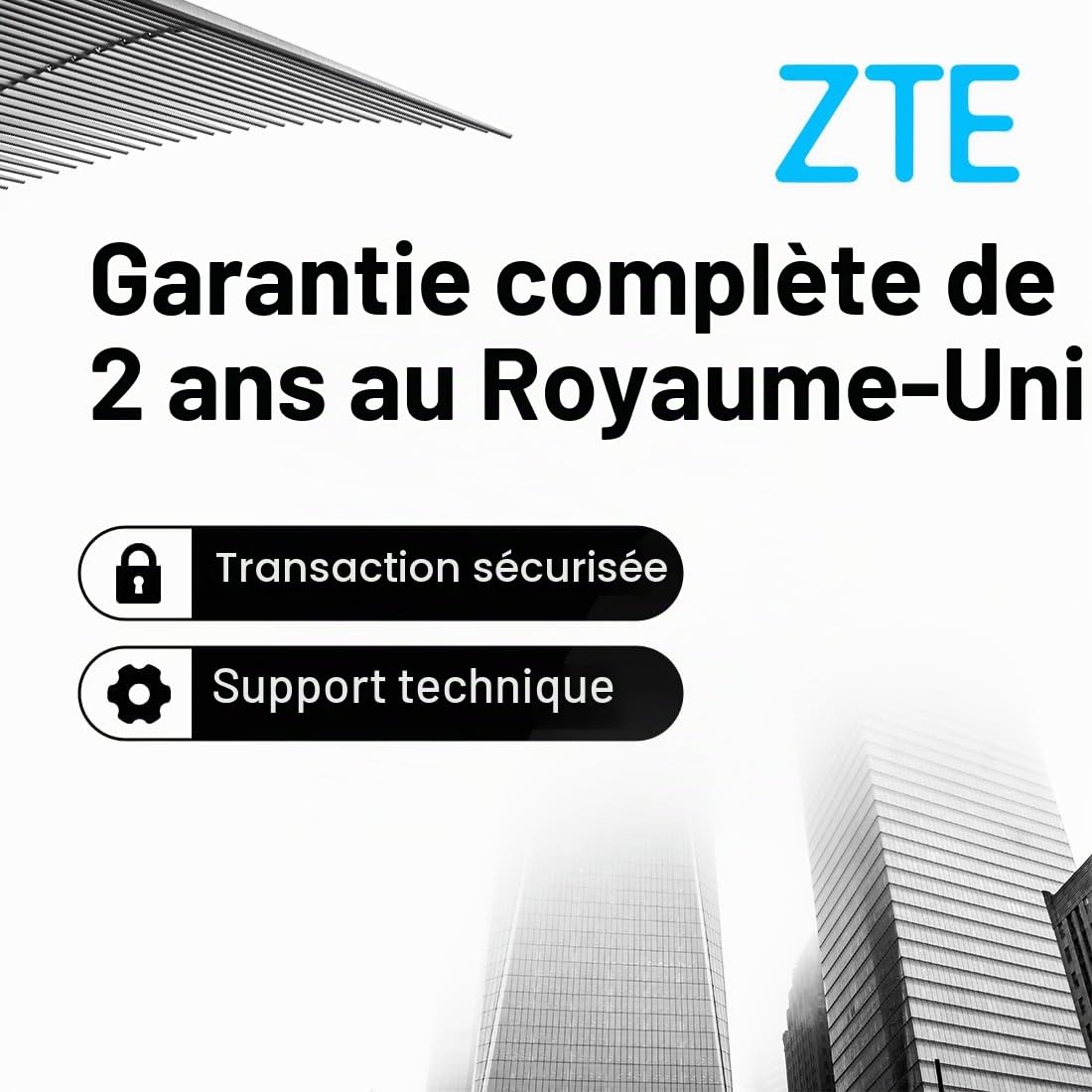 ZTE MF833 Dongle USB CAT4/4G débloqué à Faible coût, 150 Mbps, Configuration multibande, avec Une Garantie de 2 Ans et Une Carte SIM Intelligente Gratuite - Blanc