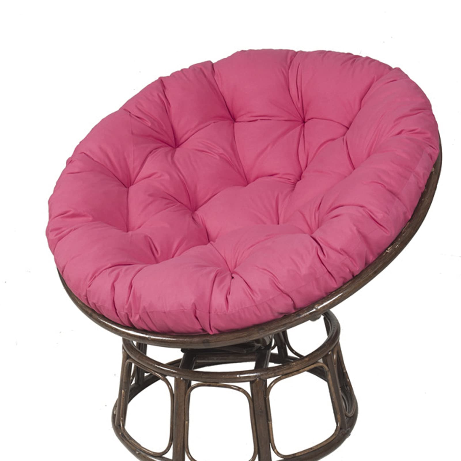 PJDDP Papasan Chair Cushion, Washable Swing Rattan Chair Cushion,Oversized Round Cushion Thick Comfortable Papasan Pad(Chair Not Included),Berry,140x140cm/55x55in