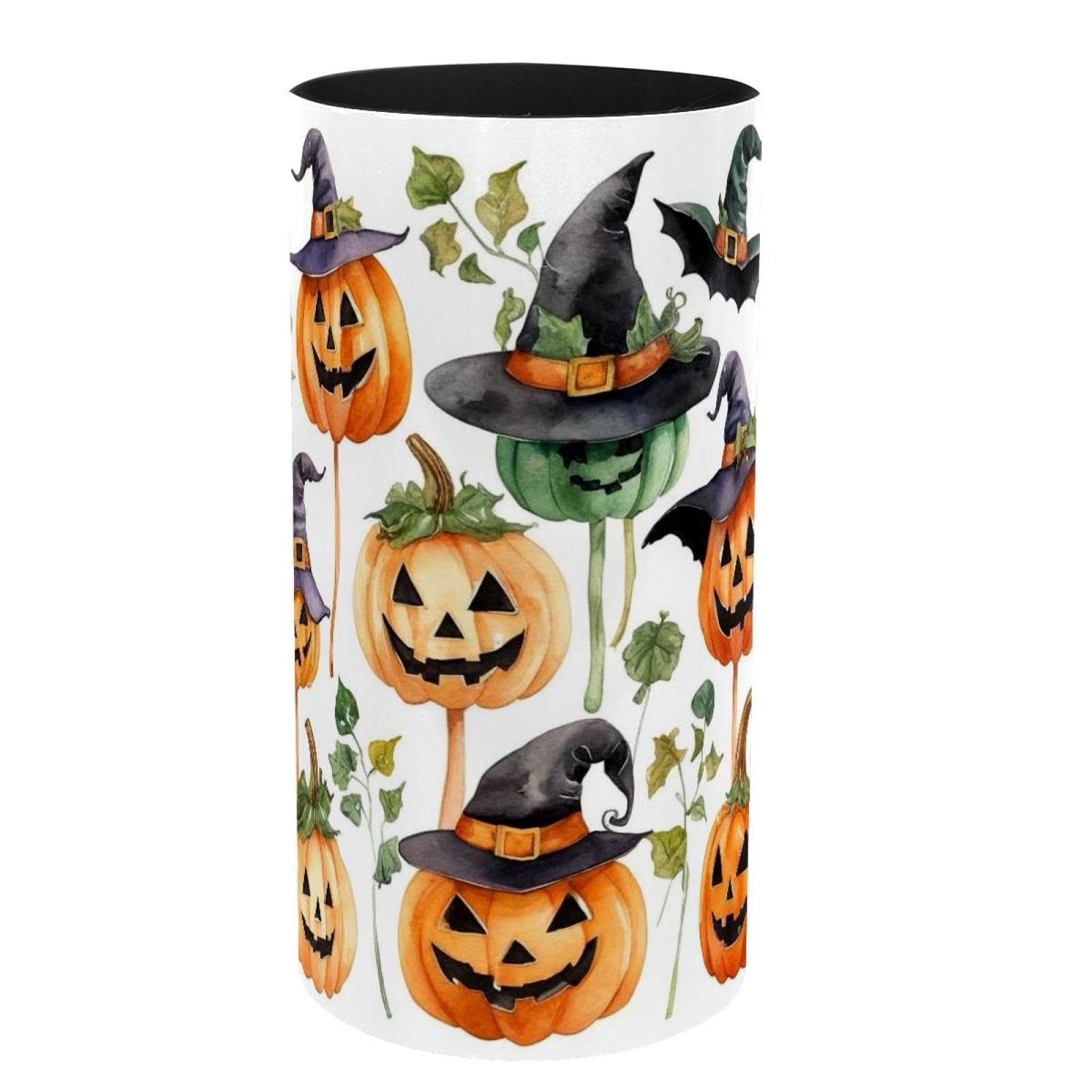 Support pot à crayons Halloween peinture aquarelle raffinée avec musique