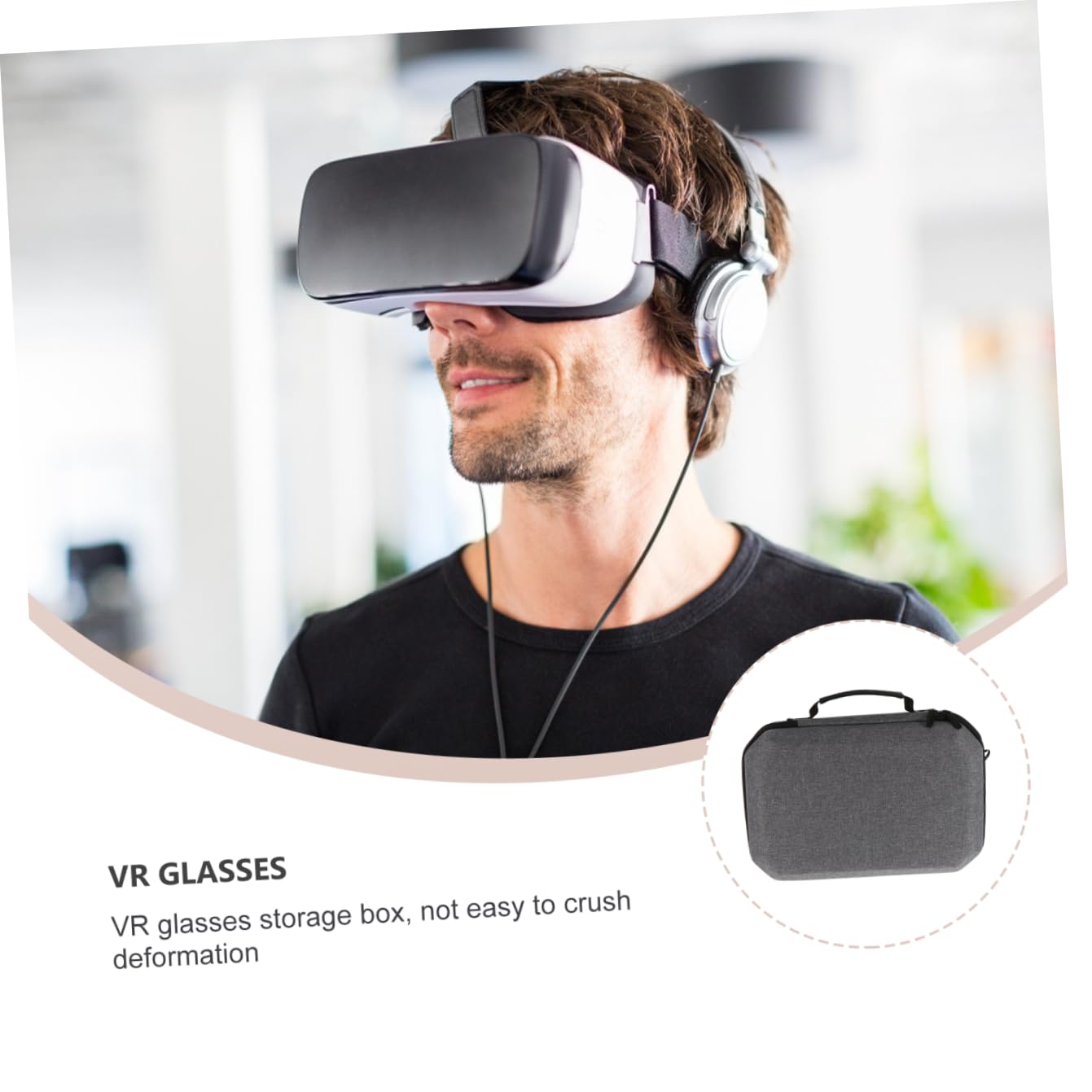 Angoily Estuche De Transporte para Gafas VR Bolsa De Almacenamiento Antichoque Compatible Diseño Compacto y Duradero para Viajes y Almacenamiento Diario